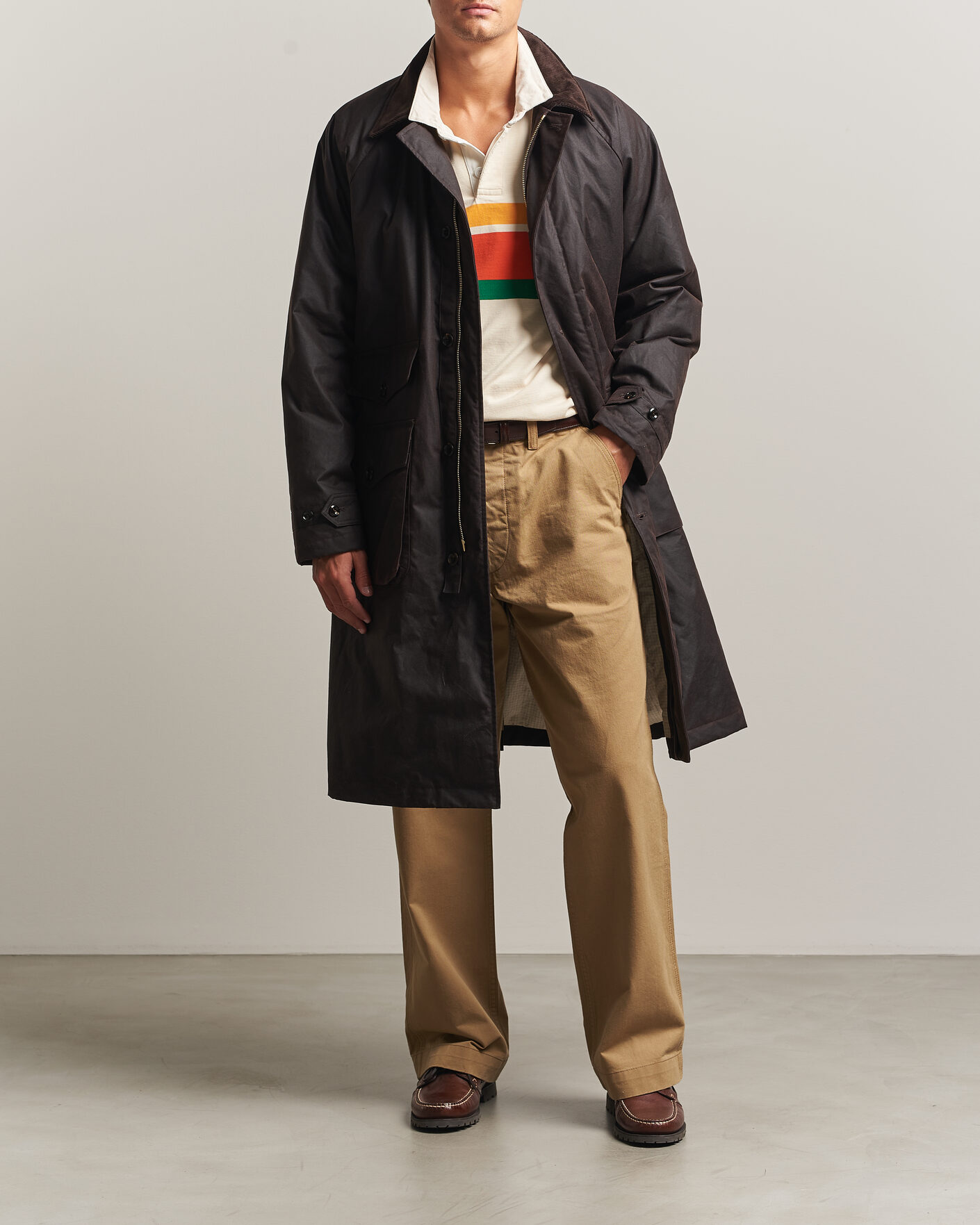 Uomini | Giacche | Drake's | Military Waxed Mac Rustic