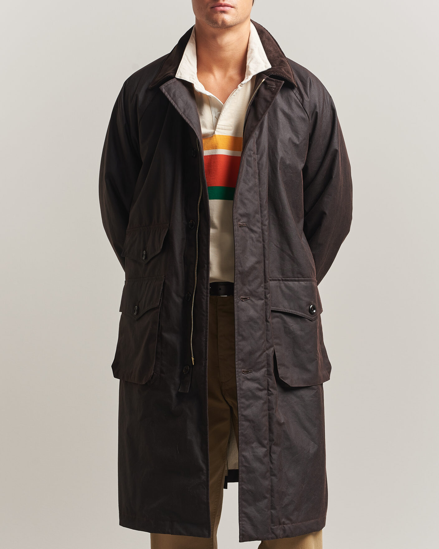 Uomini | Giacche | Drake's | Military Waxed Mac Rustic