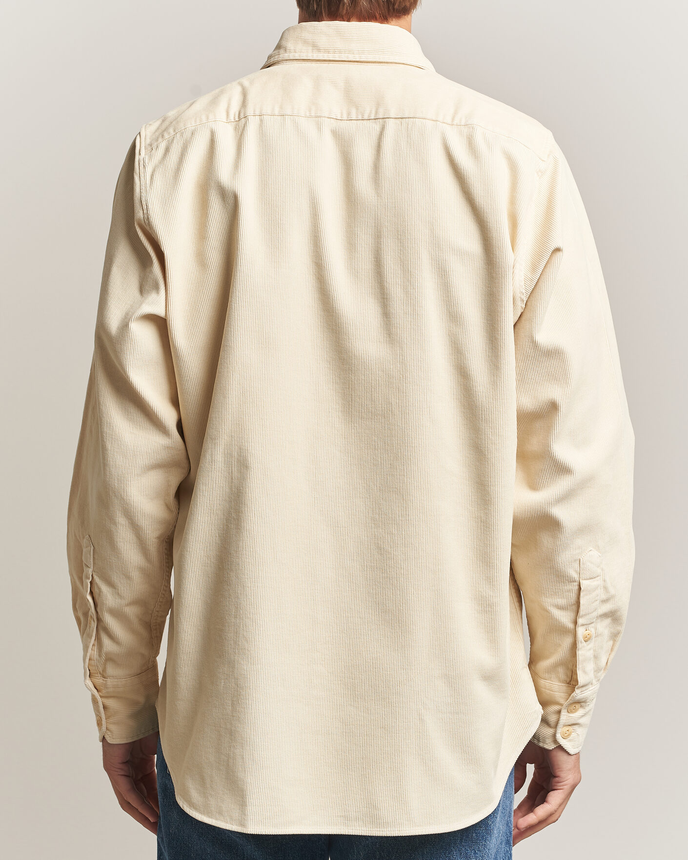 Uomini | Camicie | Drake's | Two Pocket Corduroy Shirt Ecru