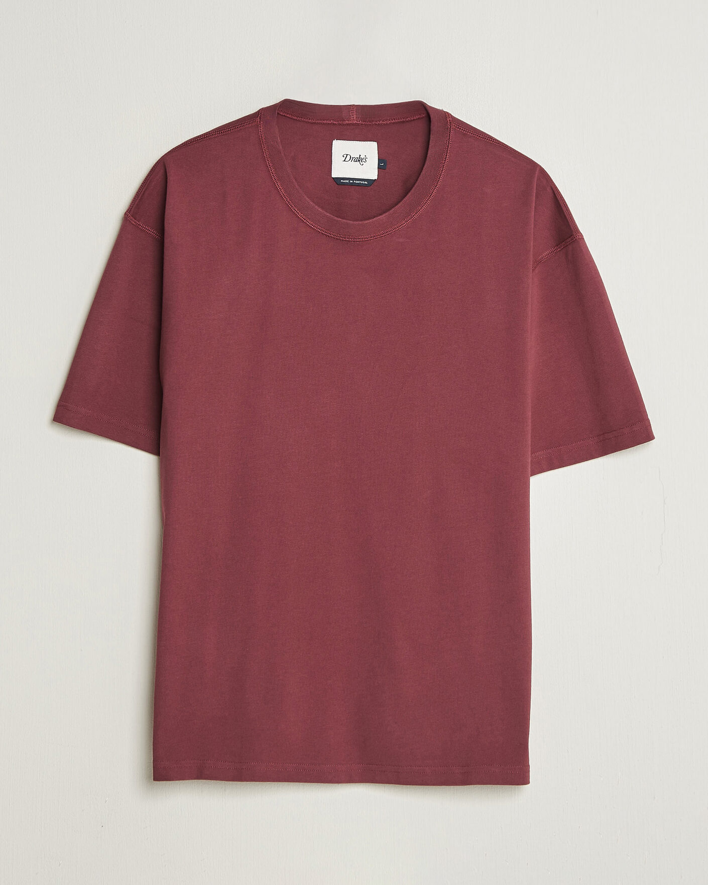 Uomini | T-shirt | Drake's | O´Clock Back Print Hiking T-Shirt Dark Plum