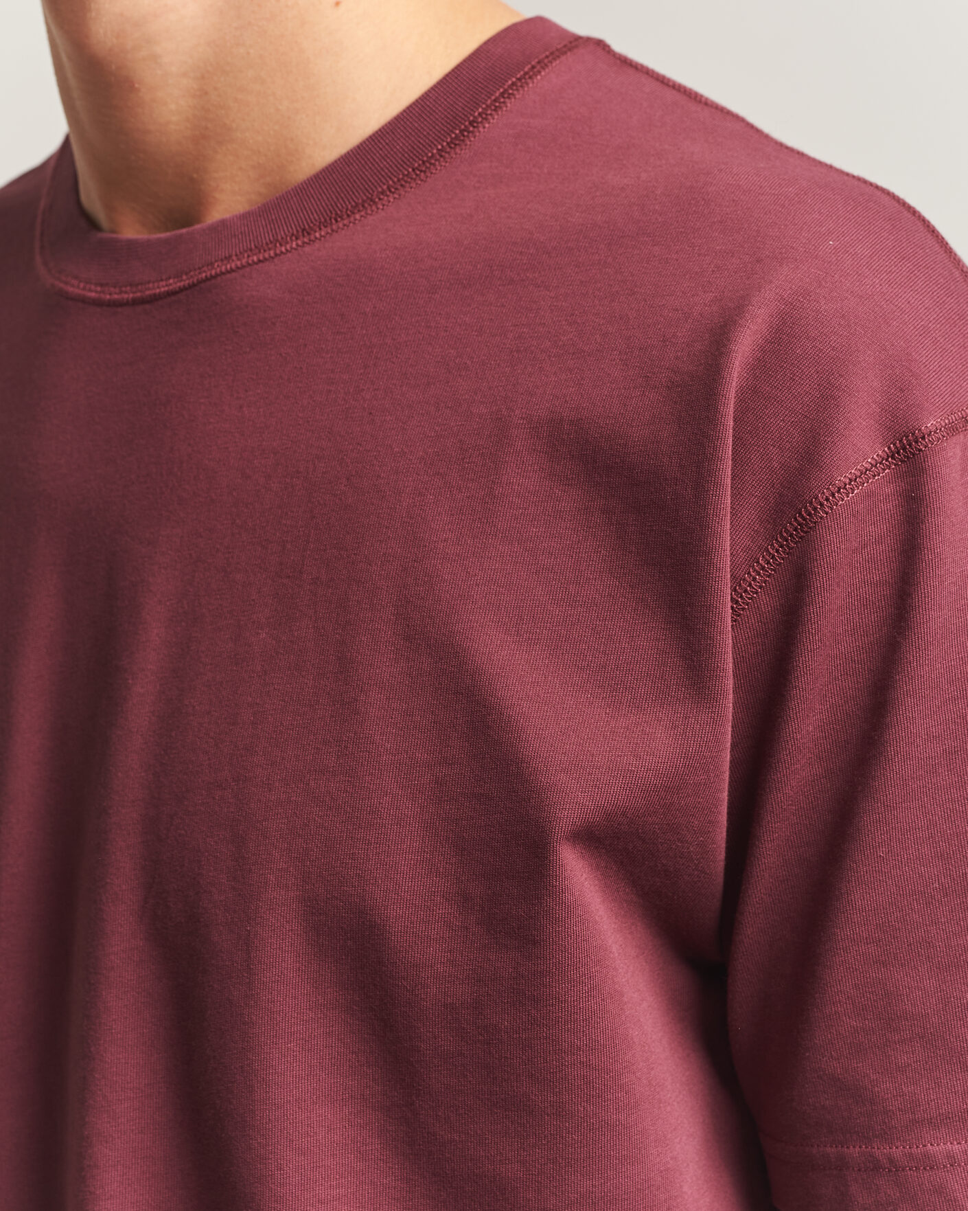 Uomini | T-shirt | Drake's | O´Clock Back Print Hiking T-Shirt Dark Plum
