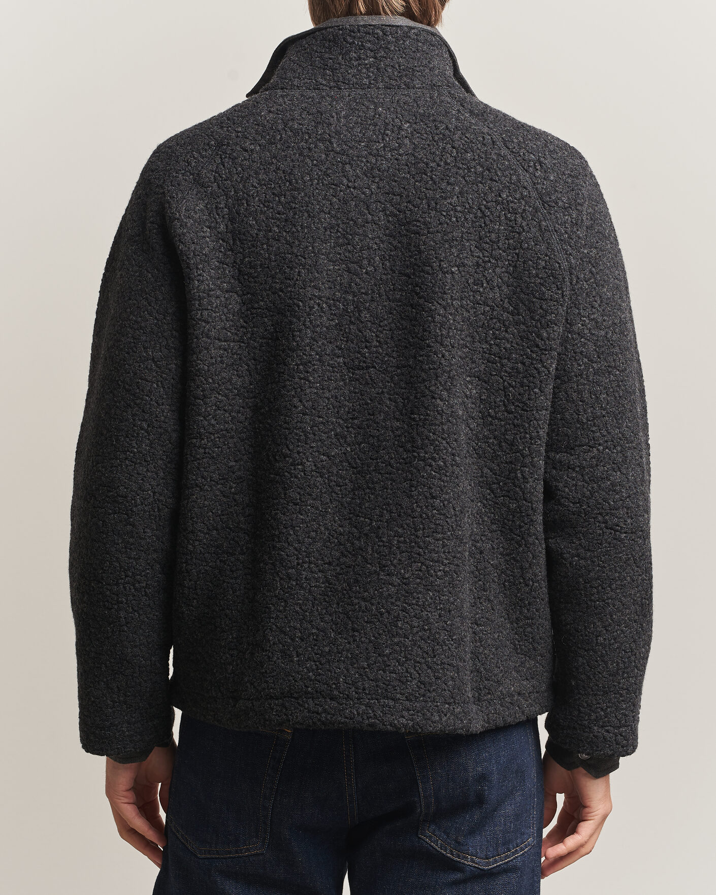 Uomini | Maglieria | Drake's | Mock Neck Fleece Grey