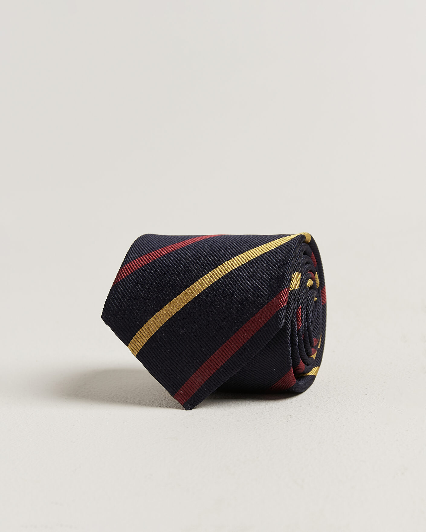 Uomini | Cravatte | Drake's | Line Stripe Super Reppe Tie Navy/Red/Yellow