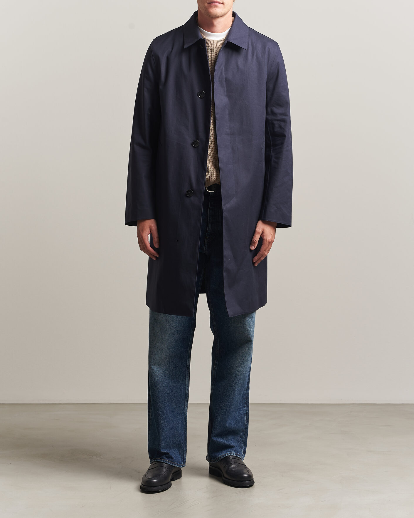 Uomini | Giacche | Mackintosh | Dunkeld Car Coat Navy