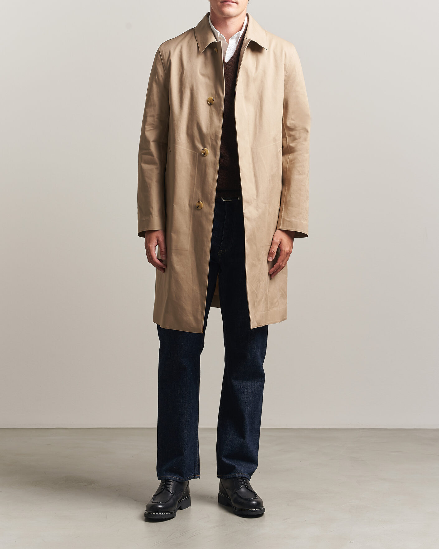 Uomini | Giacche | Mackintosh | Dunkeld Car Coat Fawn