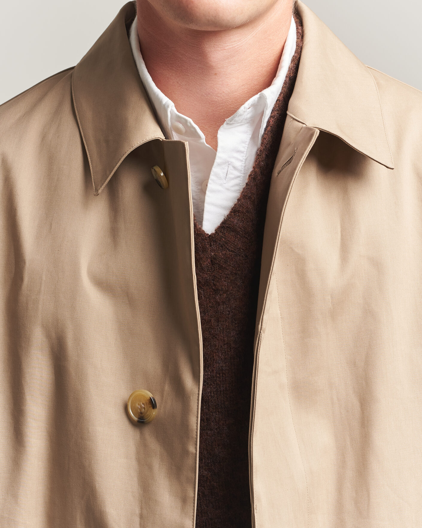 Uomini | Giacche | Mackintosh | Dunkeld Car Coat Fawn
