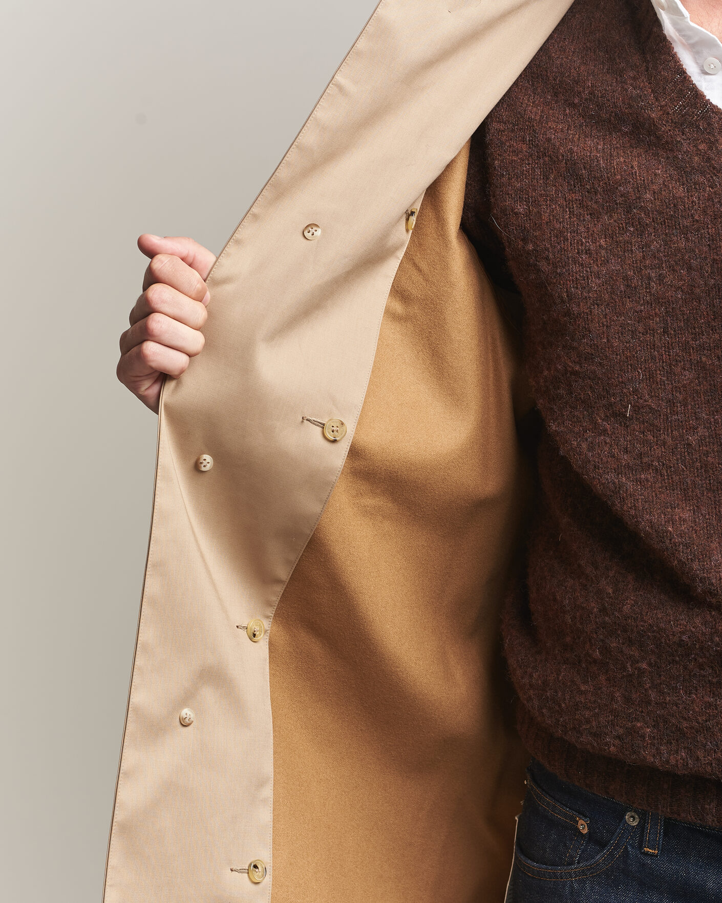 Uomini | Giacche | Mackintosh | Dunkeld Car Coat Fawn