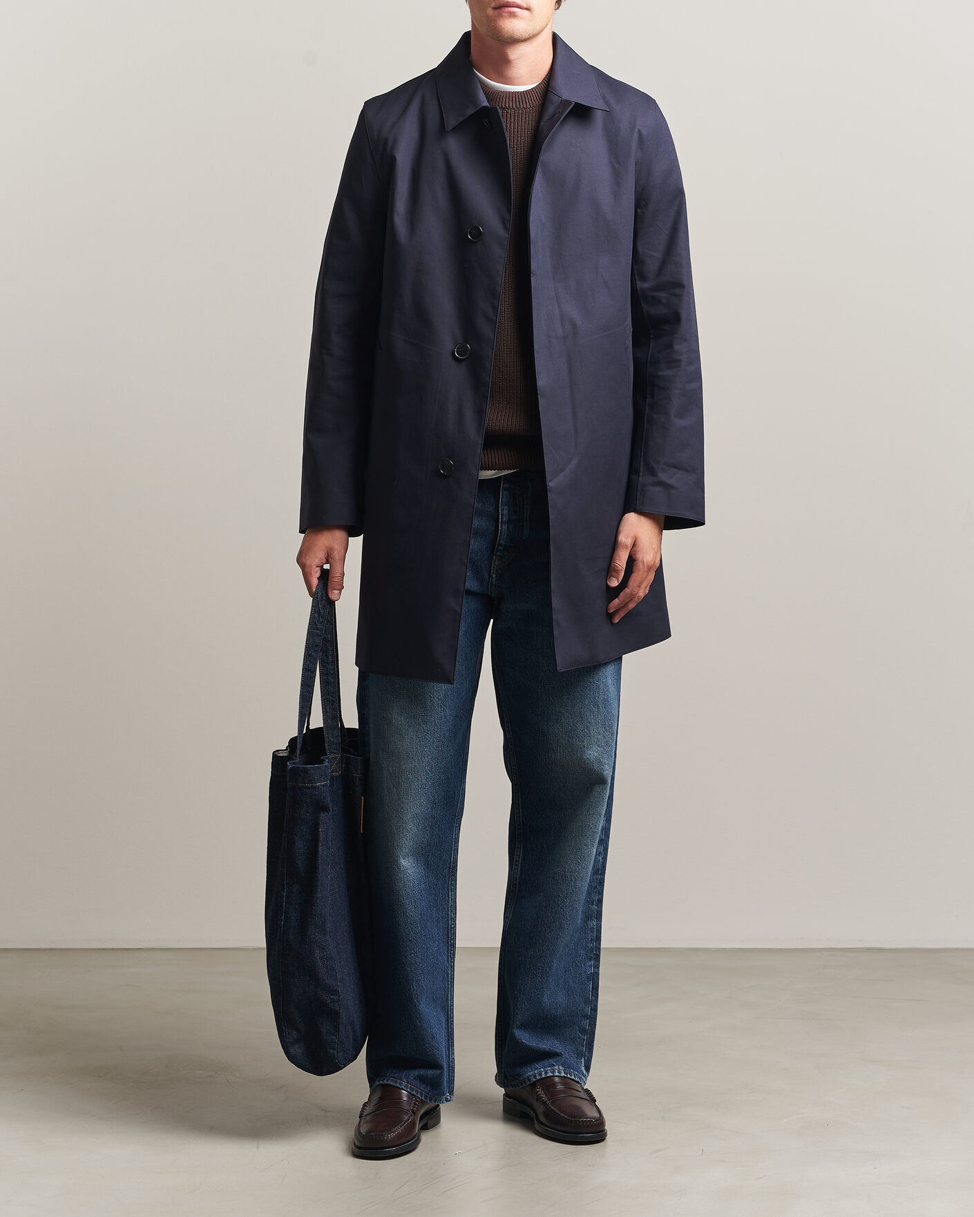 Uomini | Giacche | Mackintosh | Dunoon Car Coat Navy