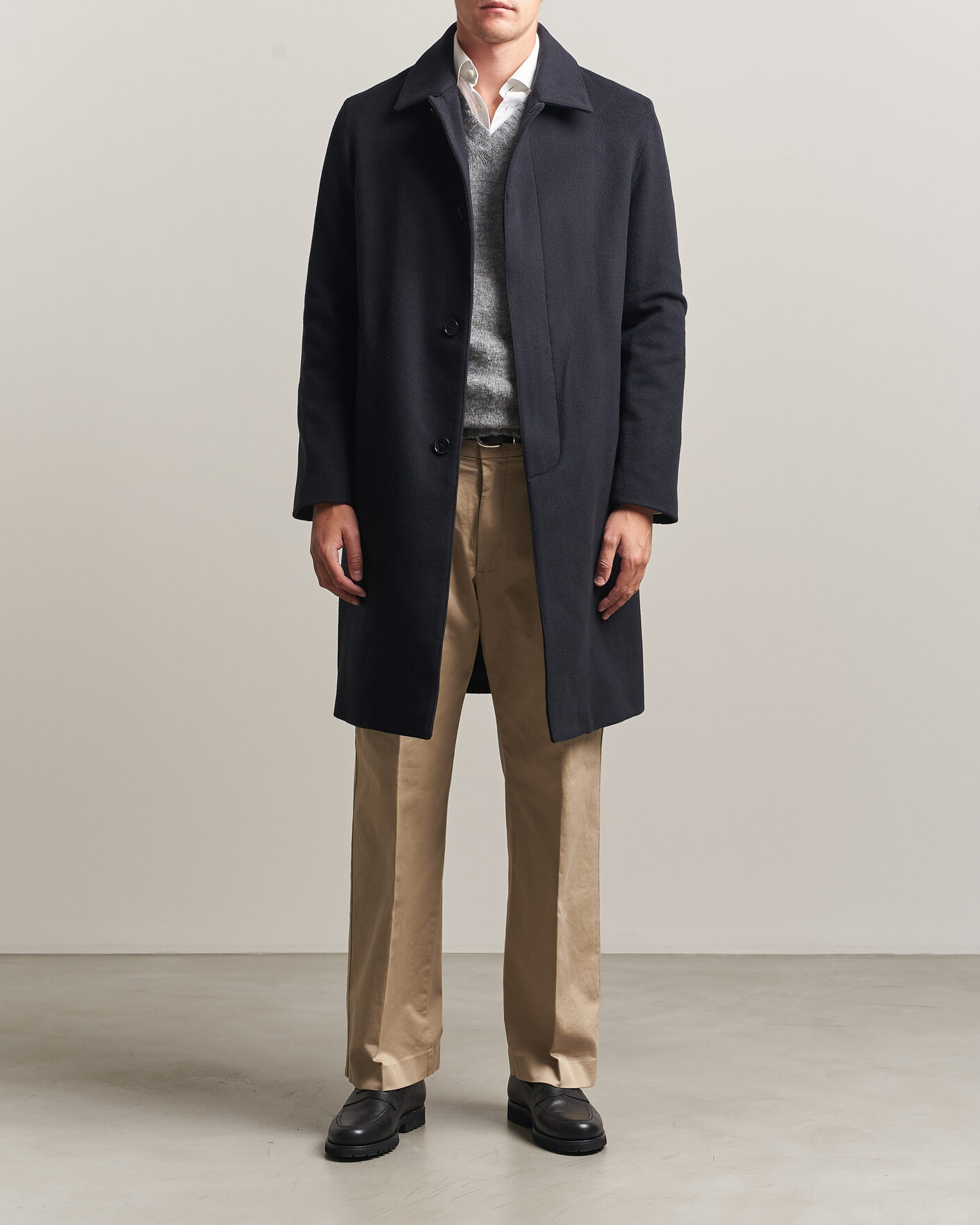 Uomini | Giacche | Mackintosh | Dunkeld Wool/Cashmere Coat Navy