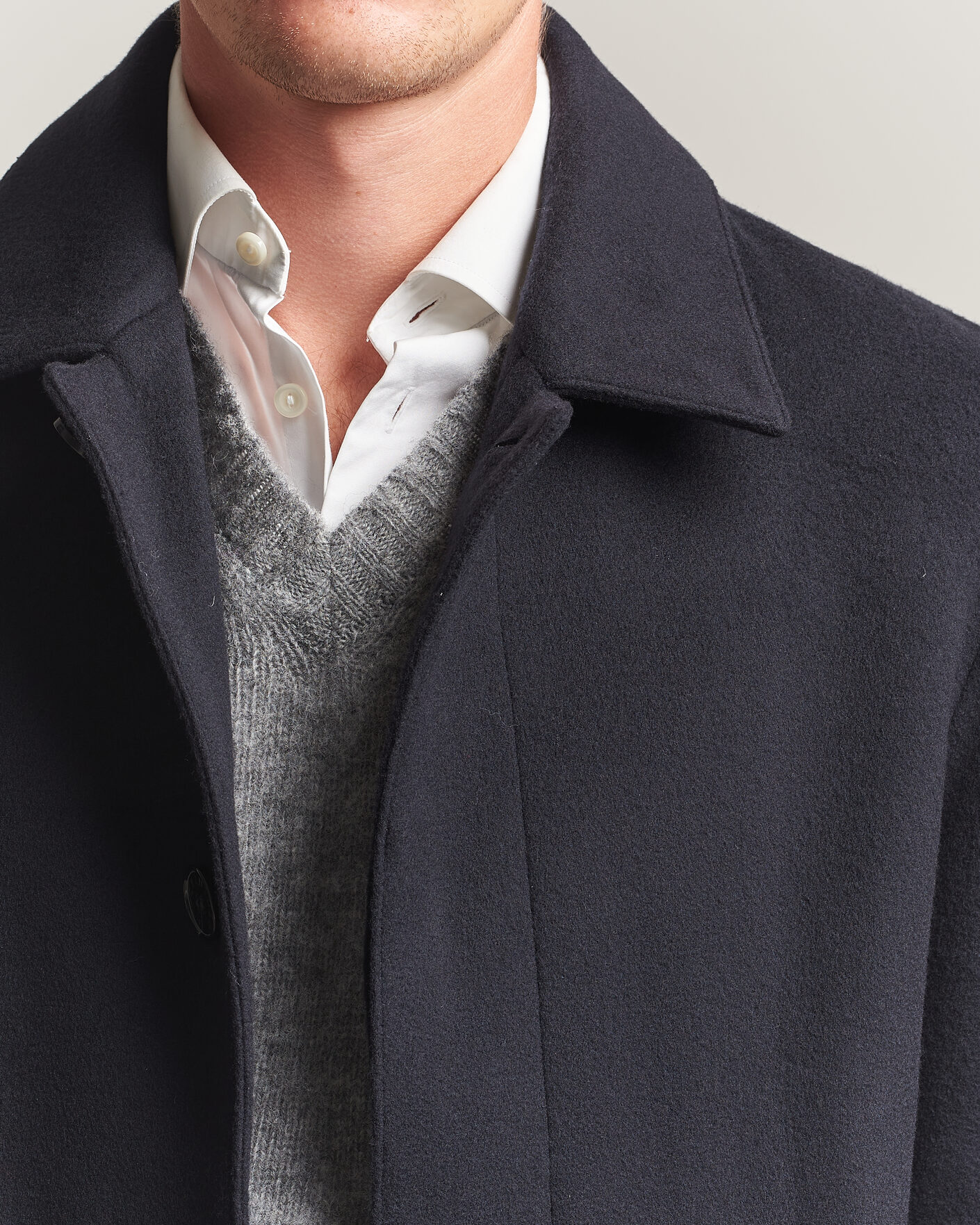 Uomini | Giacche | Mackintosh | Dunkeld Wool/Cashmere Coat Navy
