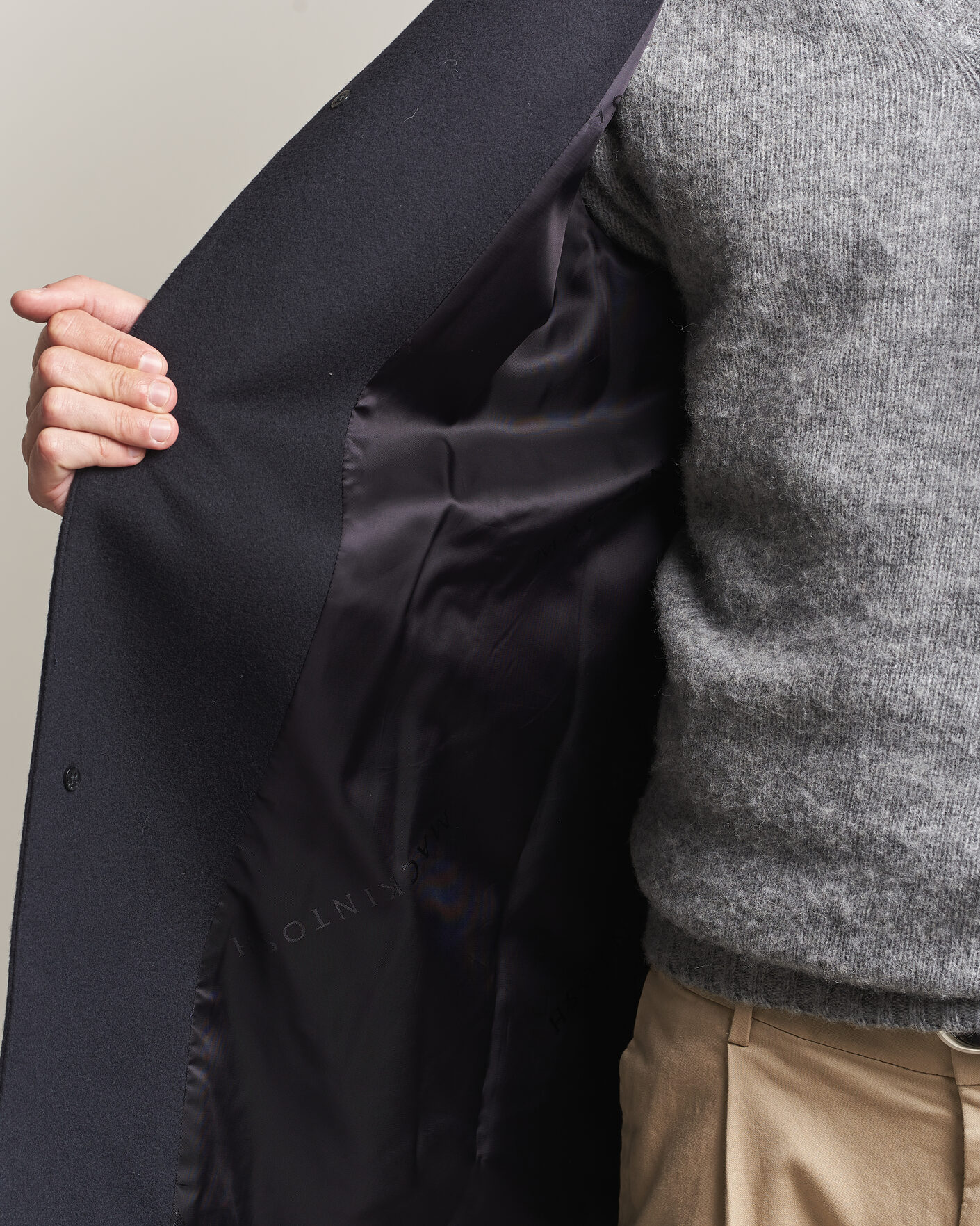 Uomini | Giacche | Mackintosh | Dunkeld Wool/Cashmere Coat Navy
