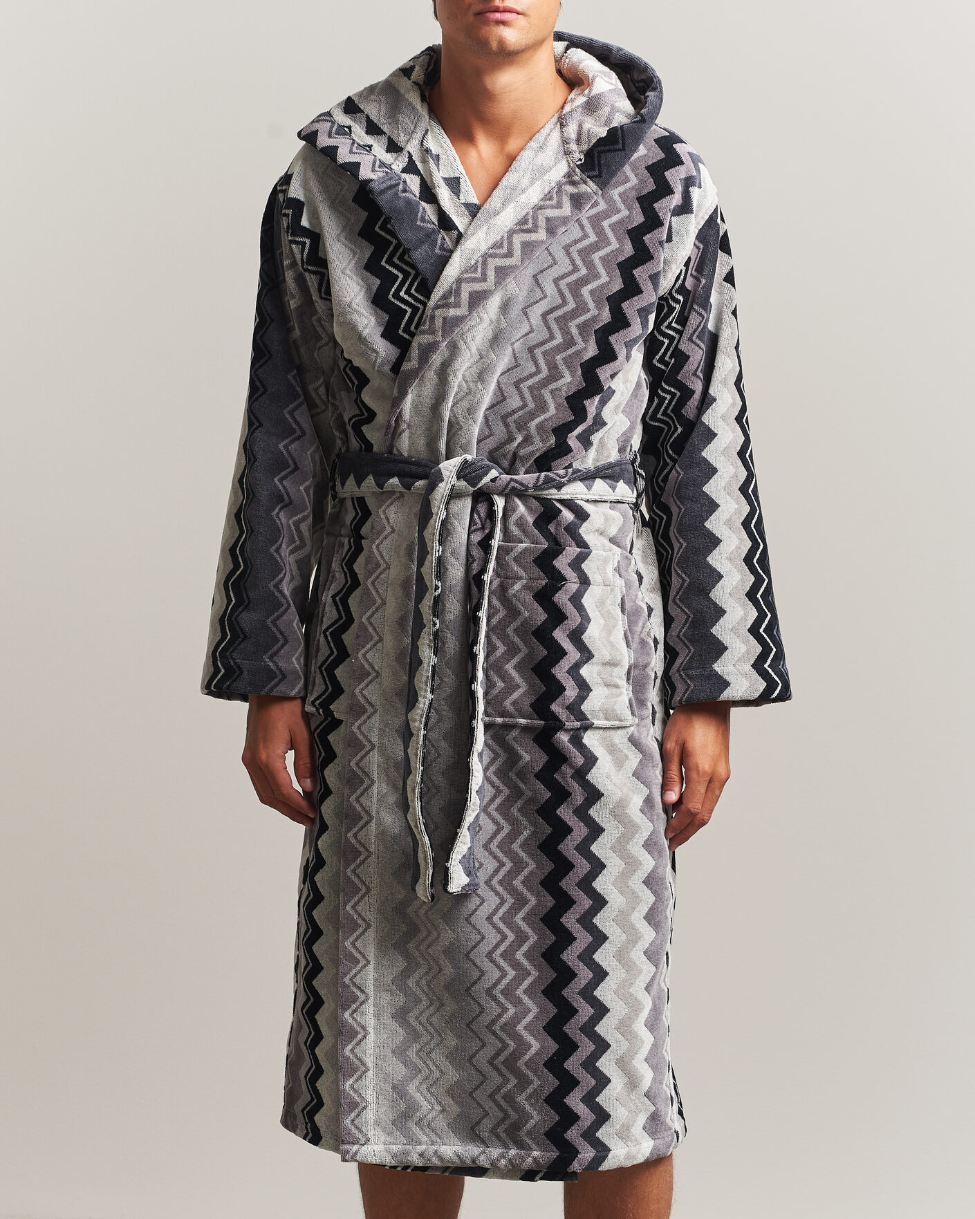 Uomini | Accappatoi & Pigiami | Missoni Home | Giacomo Hooded Bathrobe Multi Black