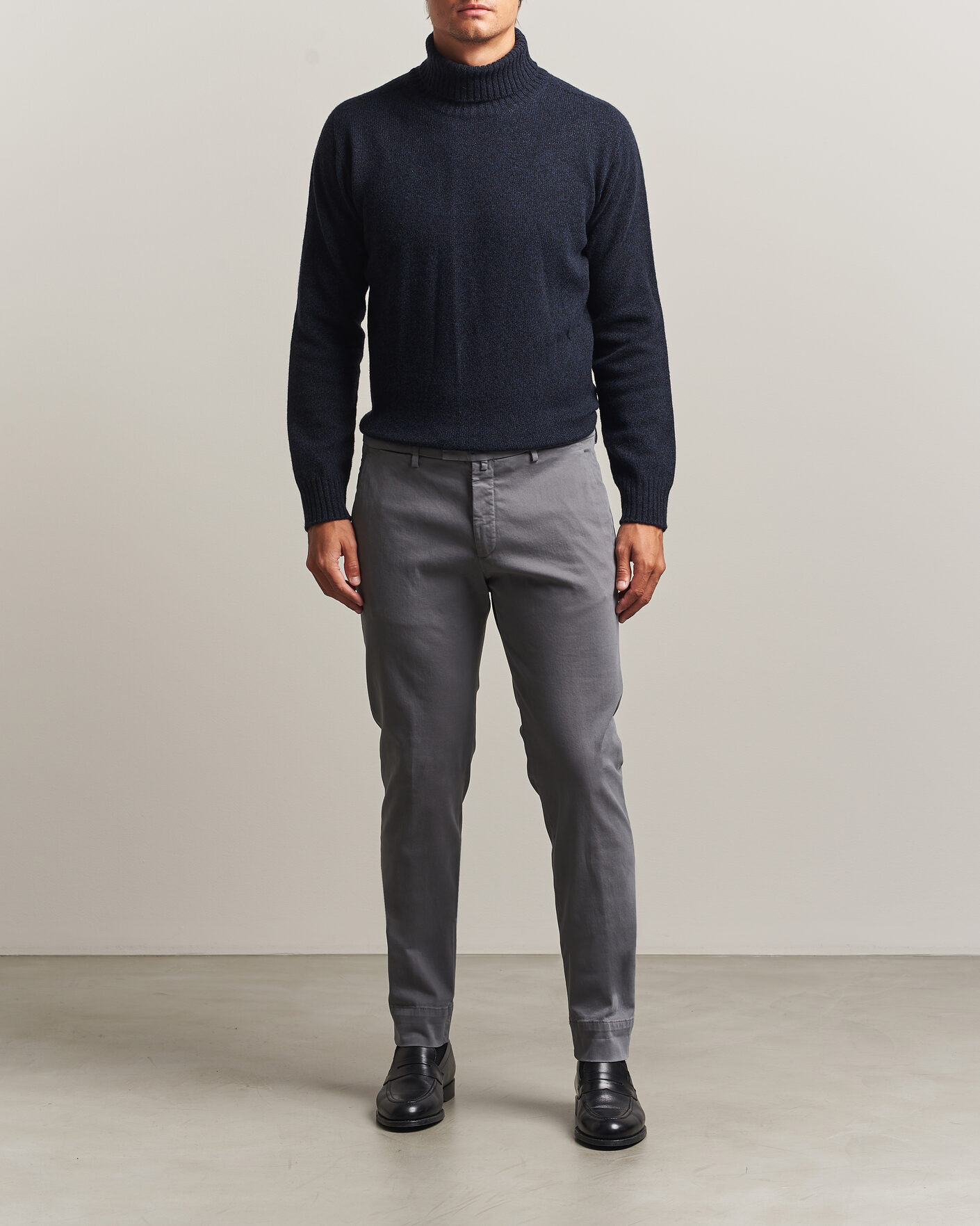 Uomini | Pantaloni | Briglia 1949 | Slim Fit Cotton Stretch Trousers Grey