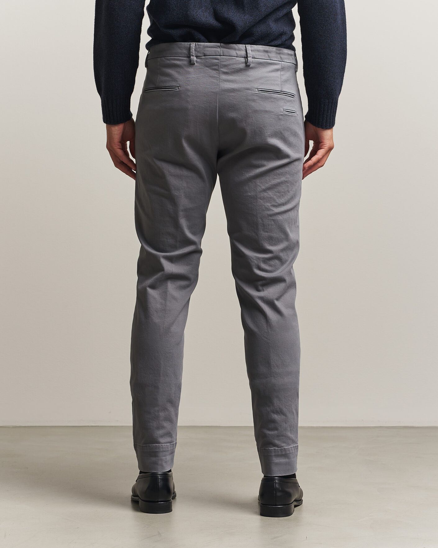 Uomini | Pantaloni | Briglia 1949 | Slim Fit Cotton Stretch Trousers Grey