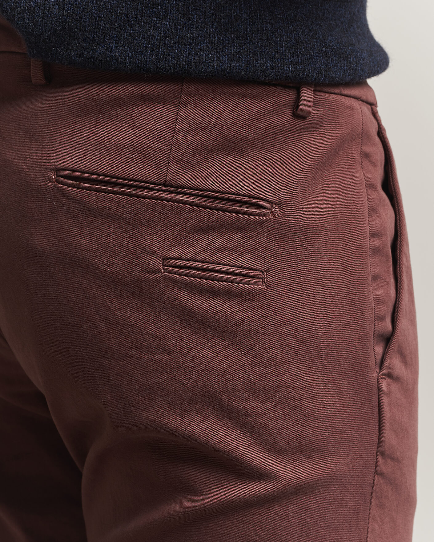 Uomini | Pantaloni | Briglia 1949 | Slim Fit Cotton Stretch Trousers Burgundy