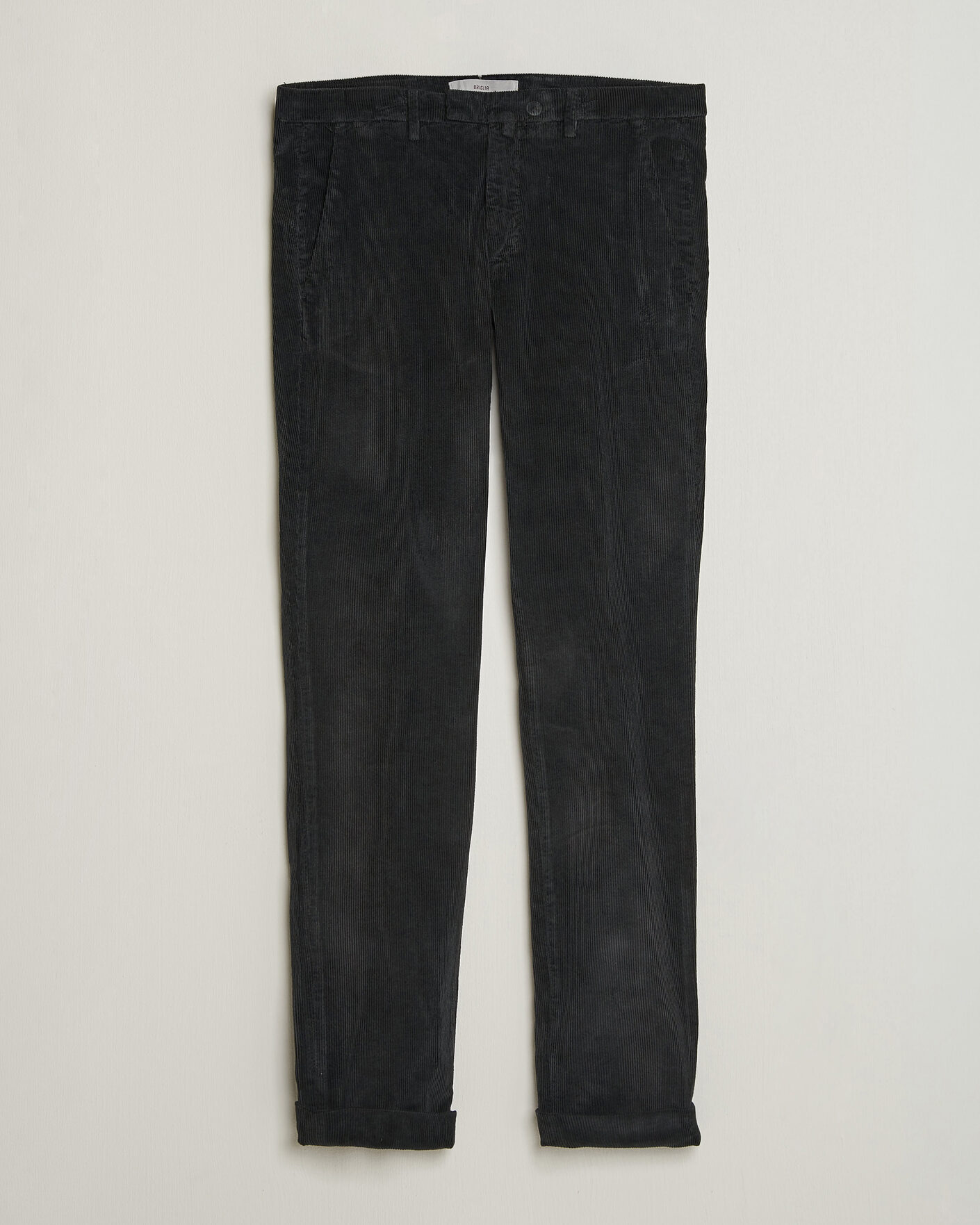 Uomini | Pantaloni | Briglia 1949 | Slim Fit Corduroy Trousers Black