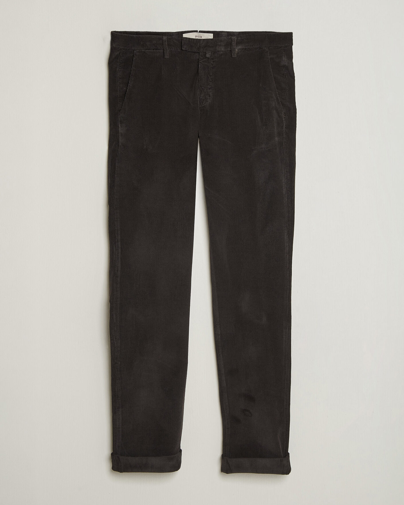 Uomini | Pantaloni | Briglia 1949 | Slim Fit Corduroy Trousers Dark Brown