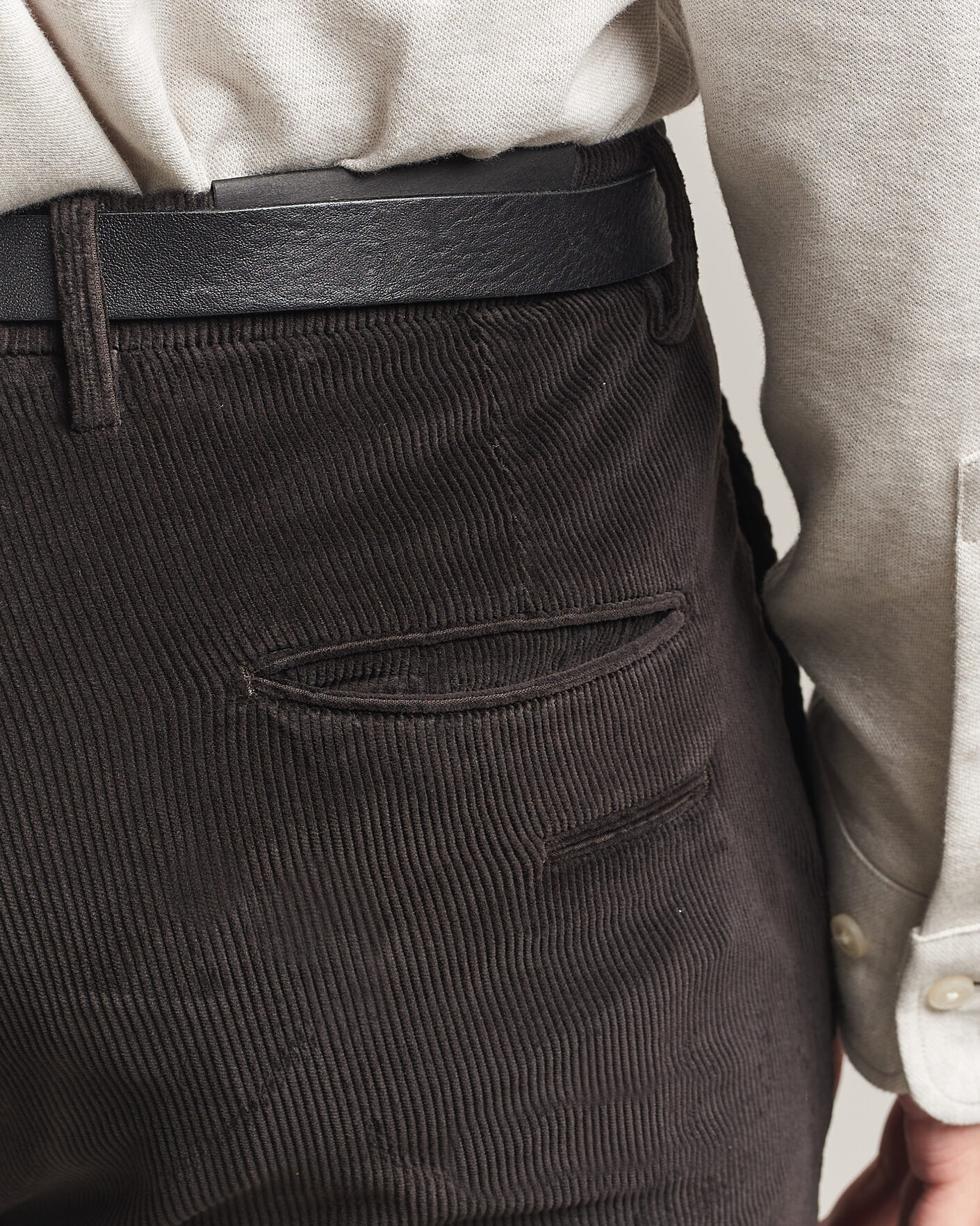 Uomini | Pantaloni | Briglia 1949 | Slim Fit Corduroy Trousers Dark Brown
