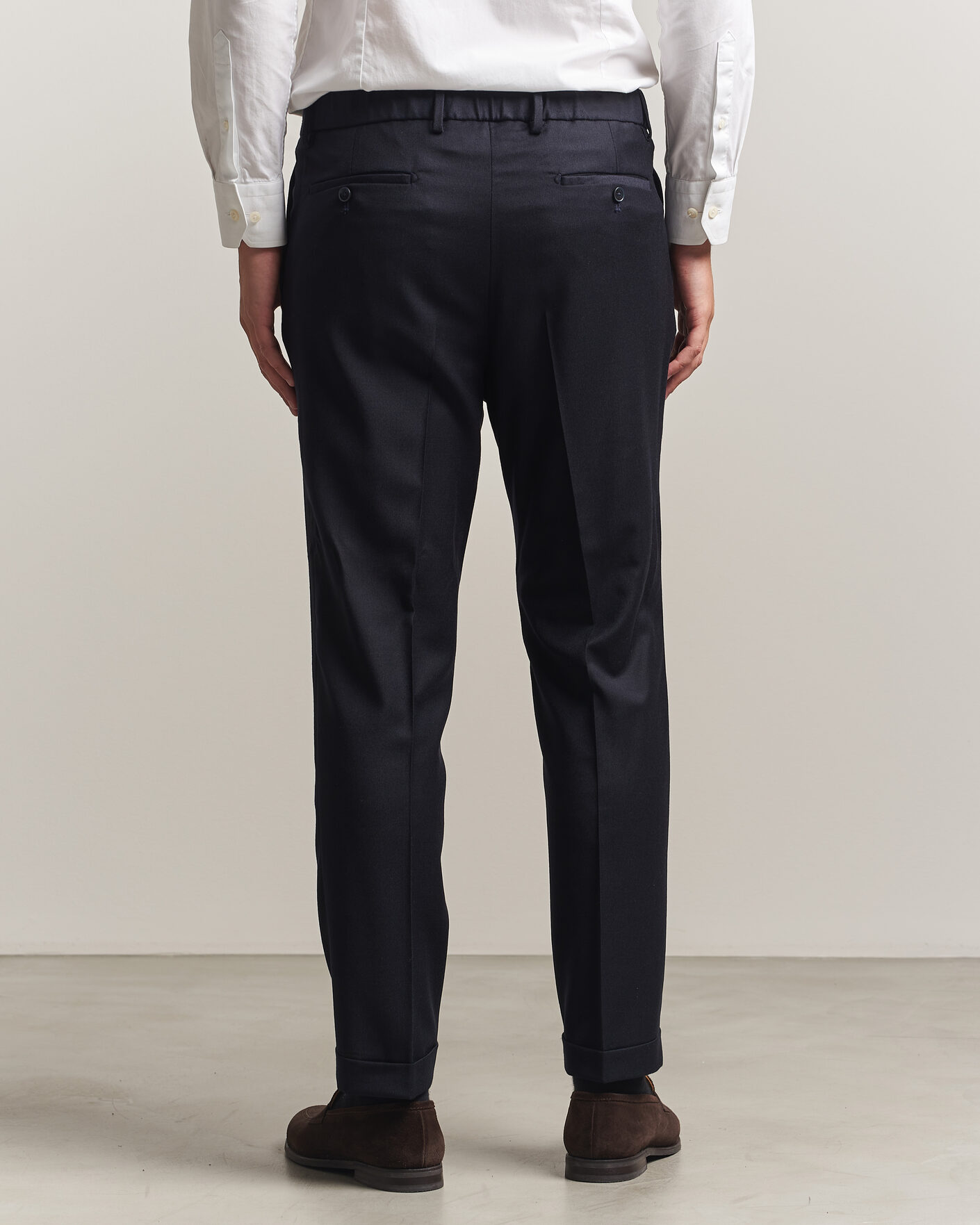 Uomini | Pantaloni | Briglia 1949 | Isola Stretch Flannel Trousers Navy