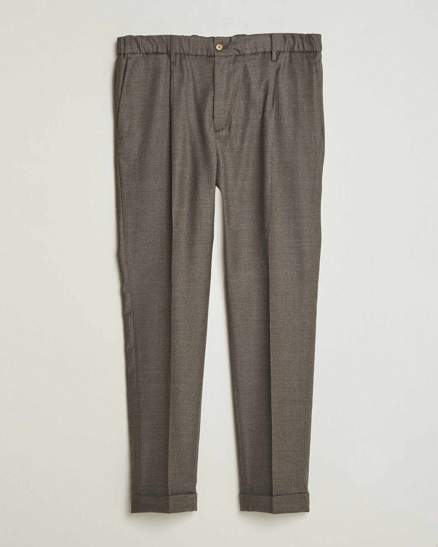 Uomini | Pantaloni | Briglia 1949 | Isola Stretch Flannel Trousers Brown