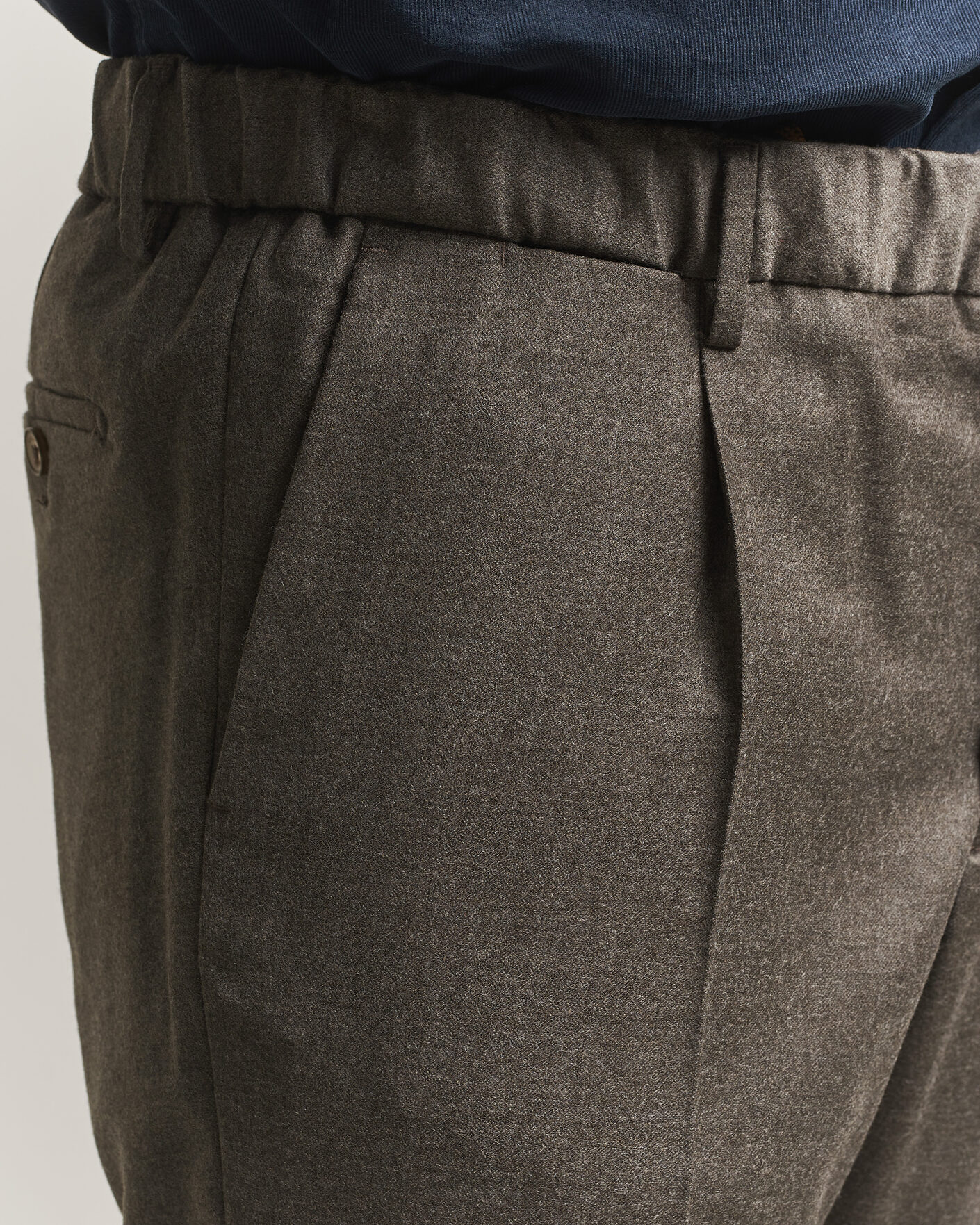 Uomini | Pantaloni | Briglia 1949 | Isola Stretch Flannel Trousers Brown