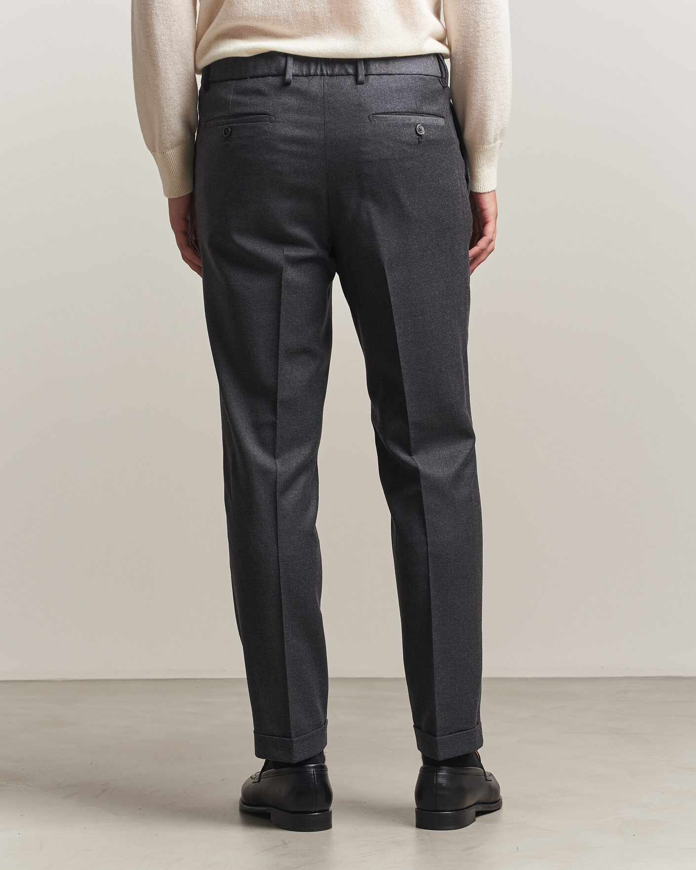 Uomini | Pantaloni | Briglia 1949 | Isola Stretch Flannel Trousers Grey