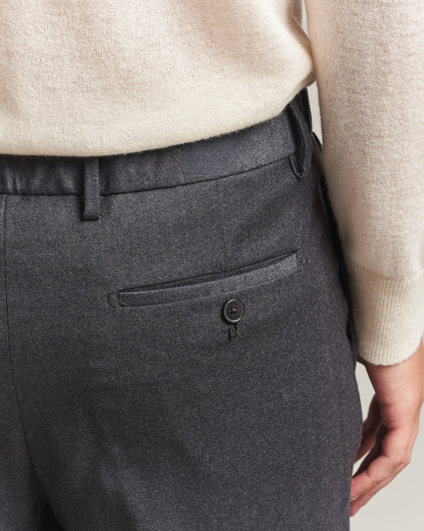 Uomini | Pantaloni | Briglia 1949 | Isola Stretch Flannel Trousers Grey