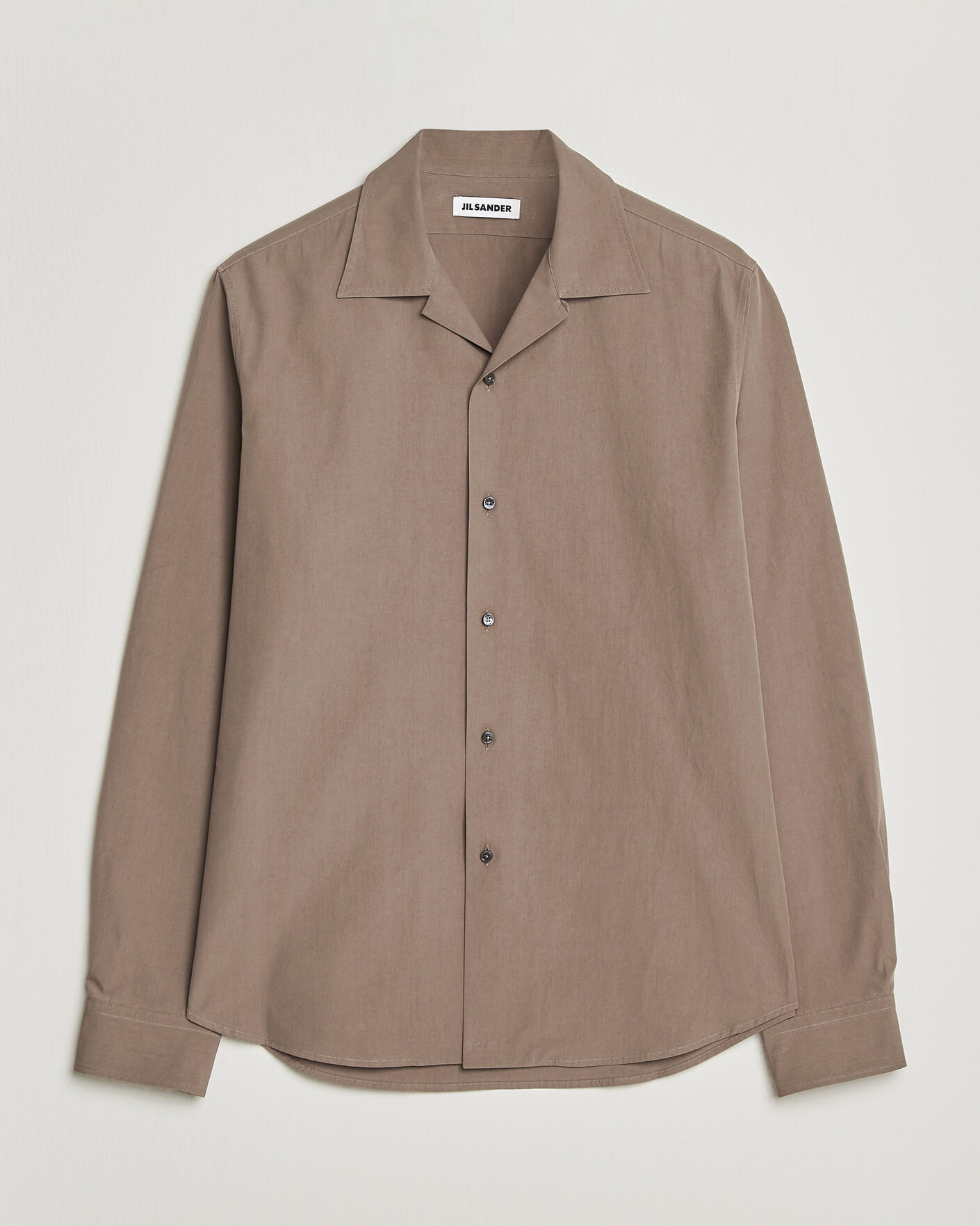 Uomini | Camicie | Jil Sander | Crispy Washed Cotton Shirt Taupe