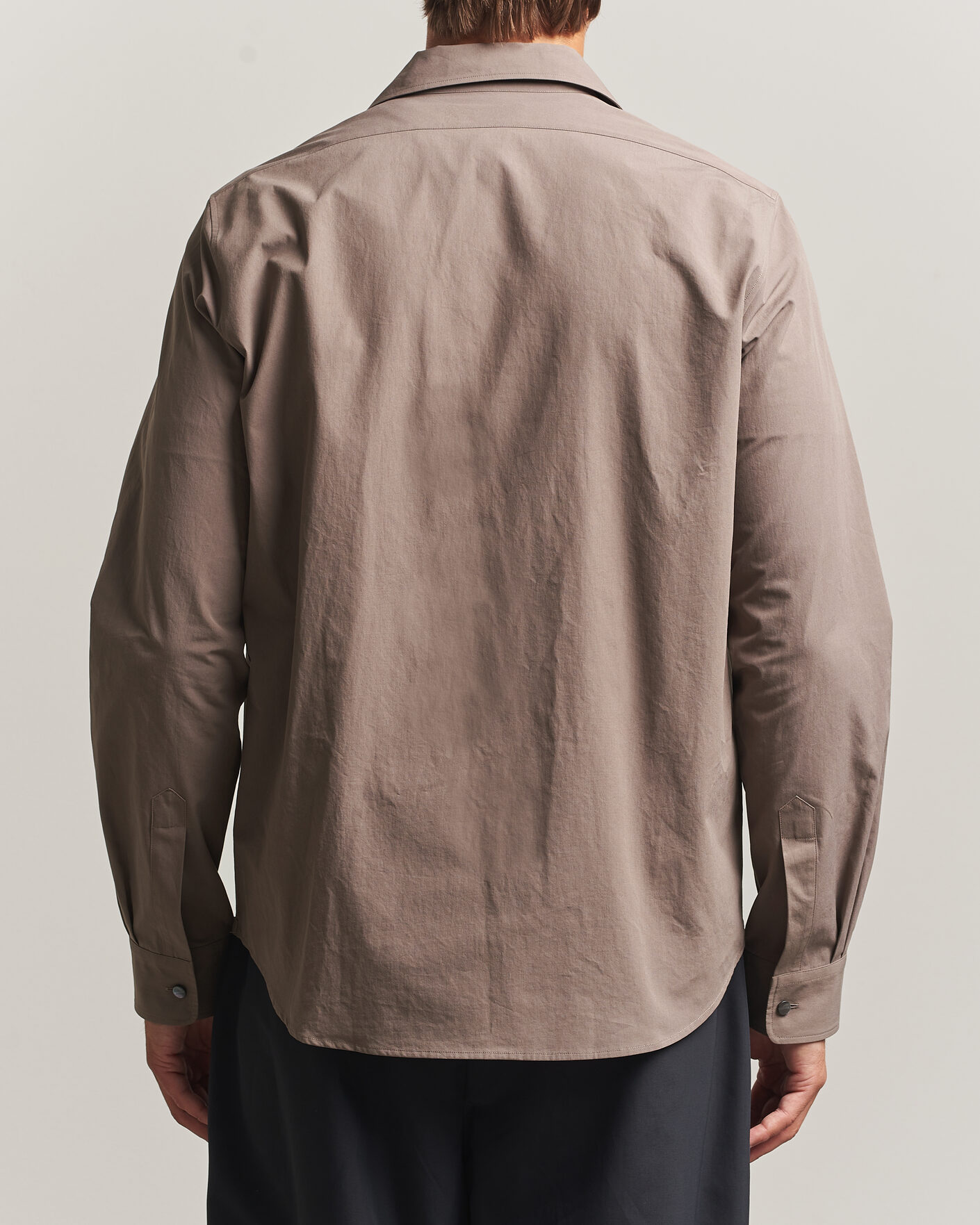 Uomini | Camicie | Jil Sander | Crispy Washed Cotton Shirt Taupe