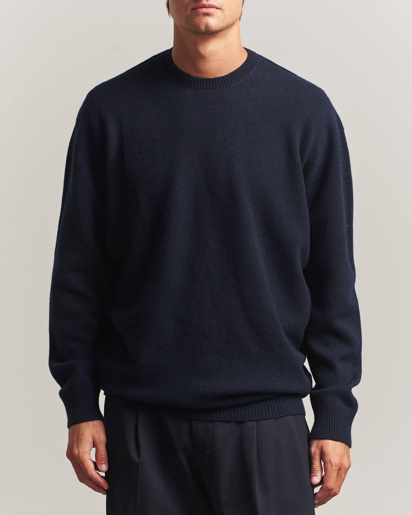 Uomini | Maglieria | Jil Sander | Wool/Cashmere Seamless Sweater Navy