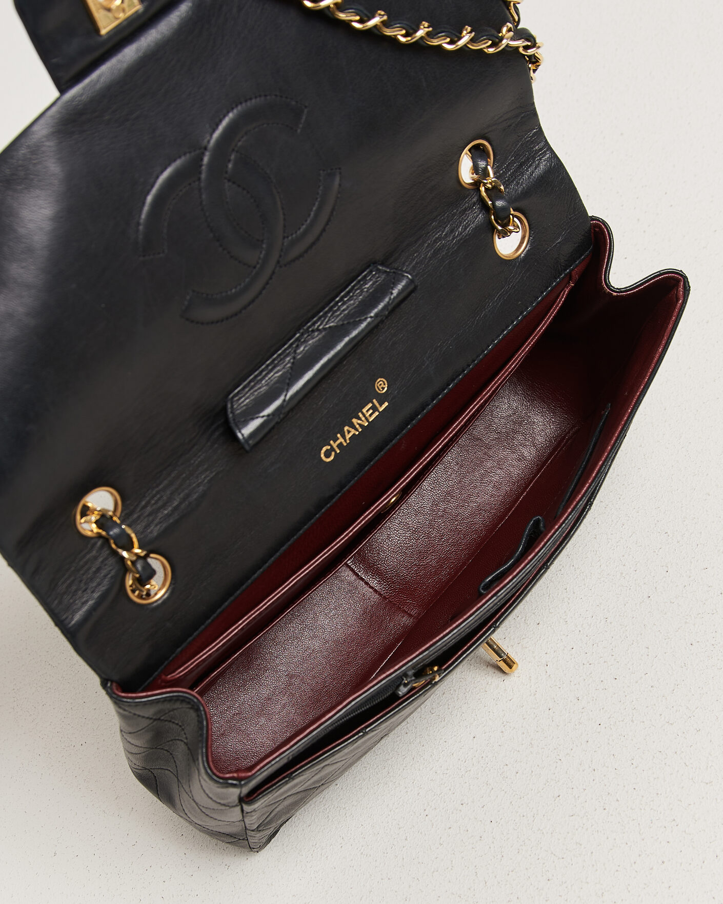 Uomini | Pre-Owned & Vintage Bags | Chanel Pre-Owned | Vintage Classic Flap Bag Lambskin Black