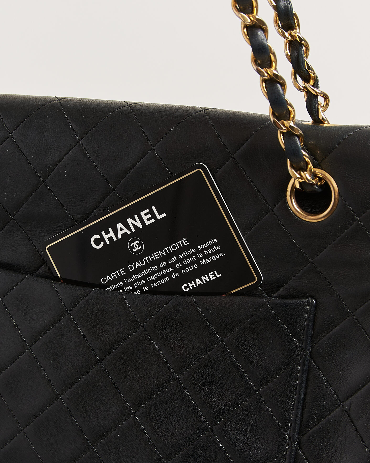 Uomini | Pre-Owned & Vintage Bags | Chanel Pre-Owned | Vintage Classic Flap Bag Lambskin Black