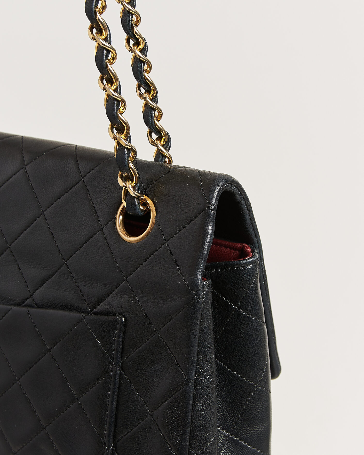Uomini | Pre-Owned & Vintage Bags | Chanel Pre-Owned | Vintage Classic Flap Bag Lambskin Black