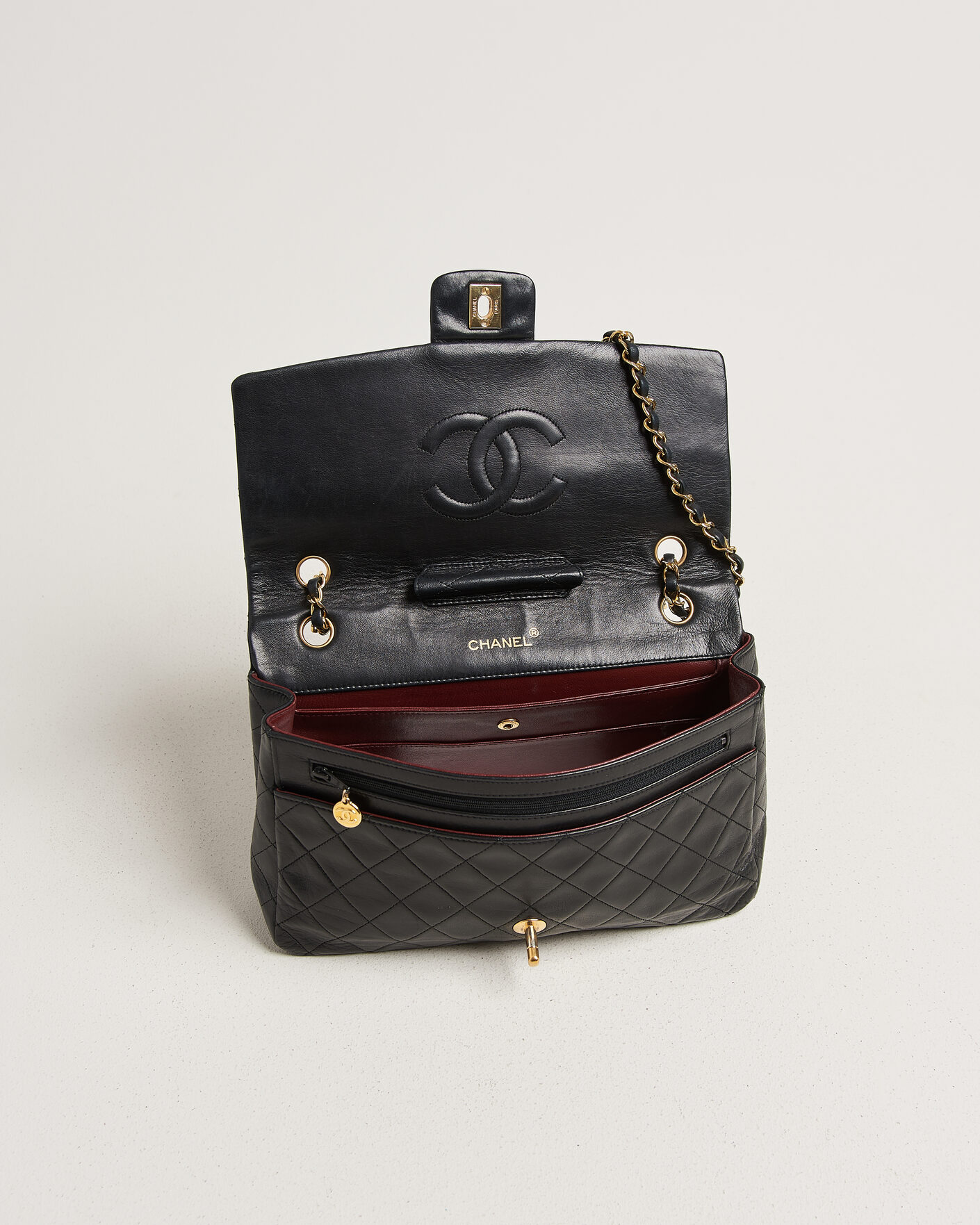 Uomini | Pre-Owned & Vintage Bags | Chanel Pre-Owned | Vintage Classic Flap Bag Lambskin Black