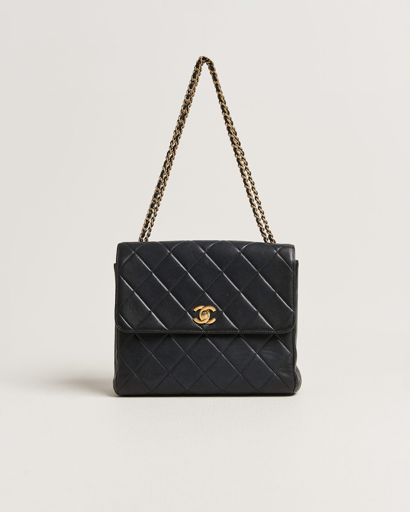 Uomini | Pre-Owned & Vintage Bags | Chanel Pre-Owned | Single Flap Bag Lambskin Black