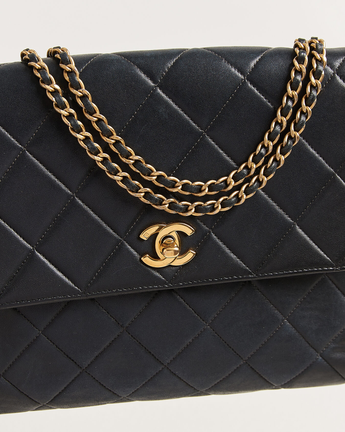 Uomini | Pre-Owned & Vintage Bags | Chanel Pre-Owned | Single Flap Bag Lambskin Black