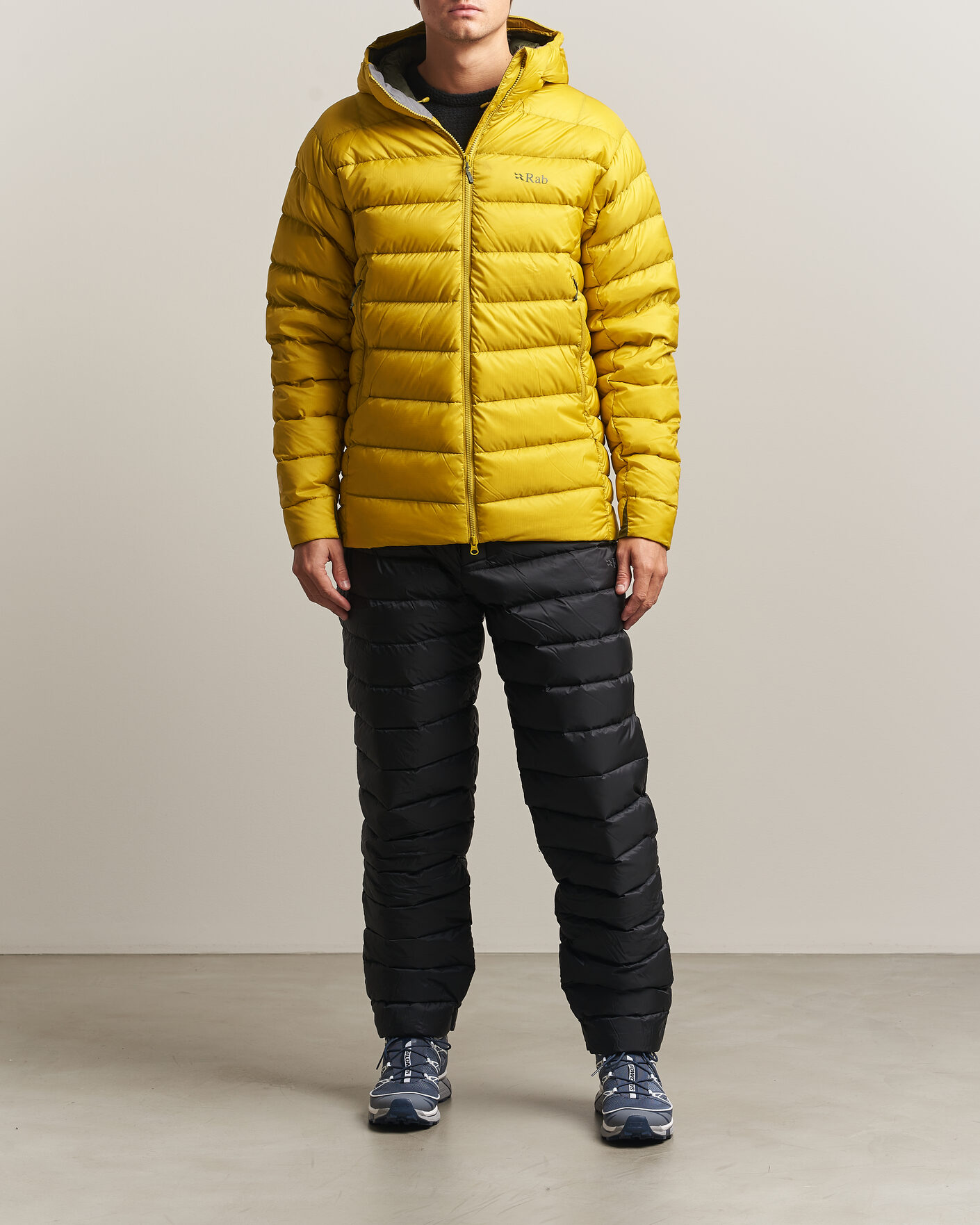 Uomini | Giacche | Rab | Electron Pro Hoody Mid Down Jacket Dark Pollen