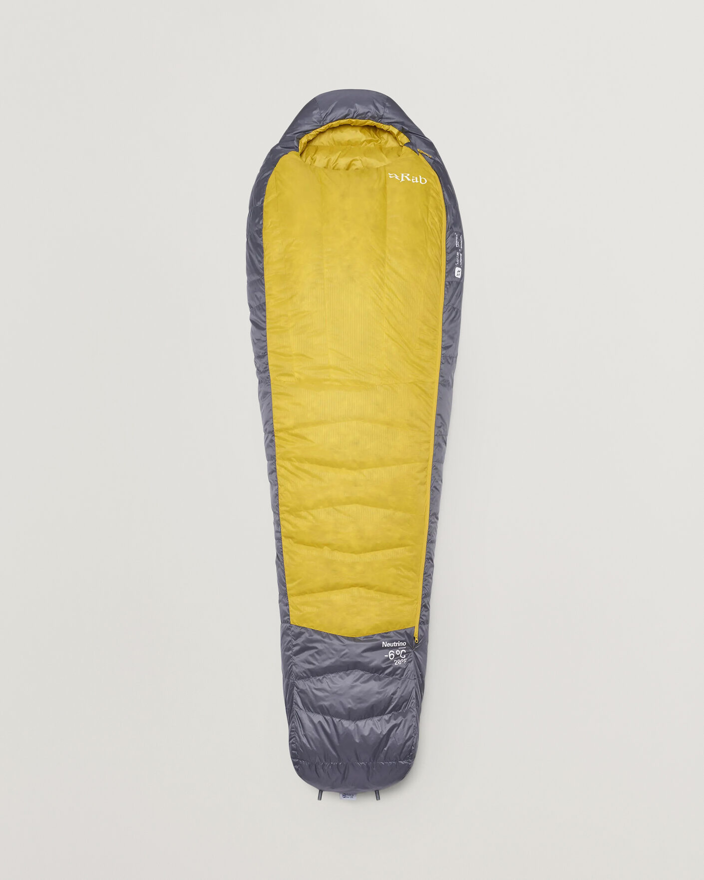 Uomini | Outdoor living | Rab | Neutrino -6C Sleeping Bag Regular Graphene/Dark Pollen
