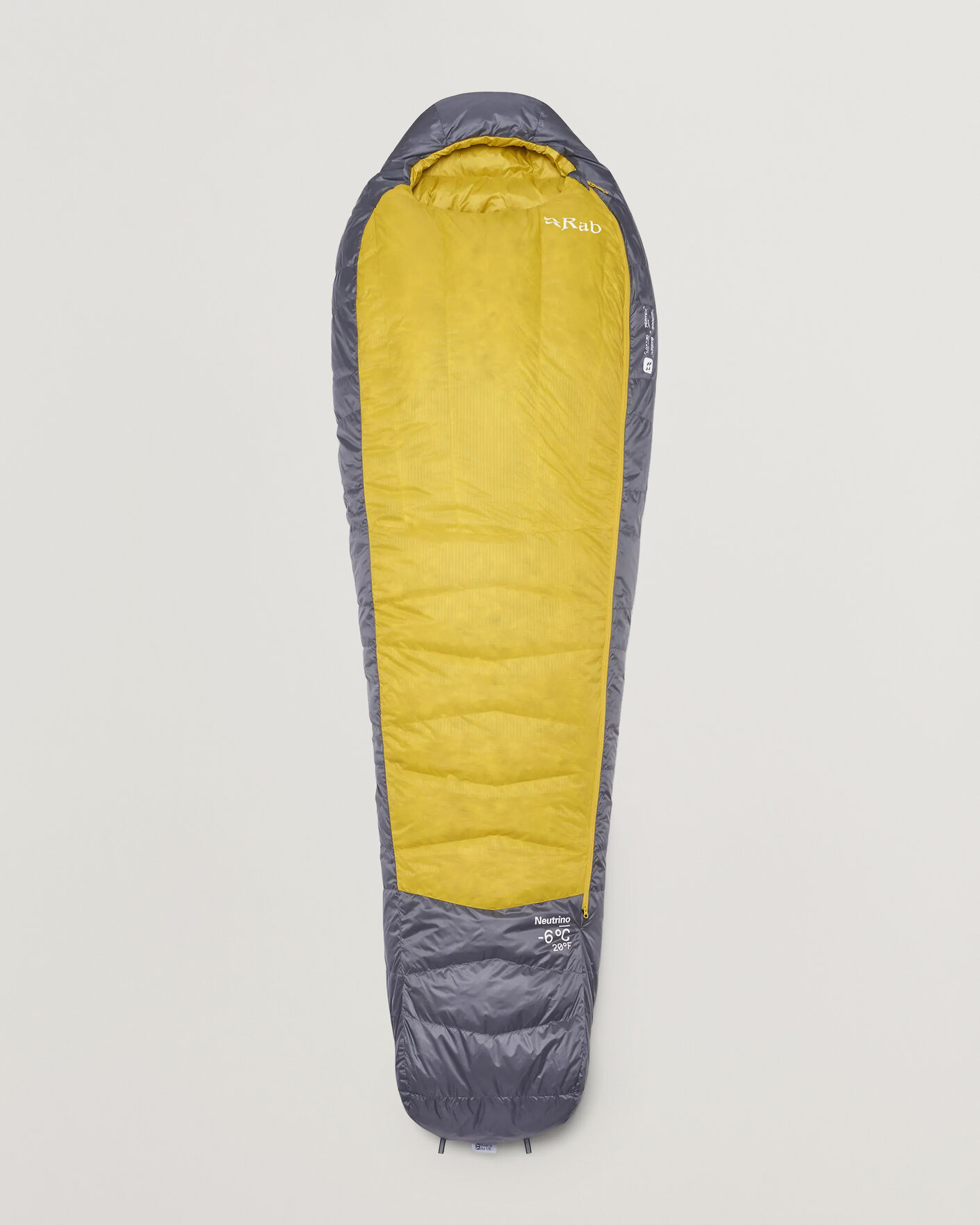 Uomini | Outdoor living | Rab | Neutrino -6C Sleeping Bag Long Graphene/Dark Pollen