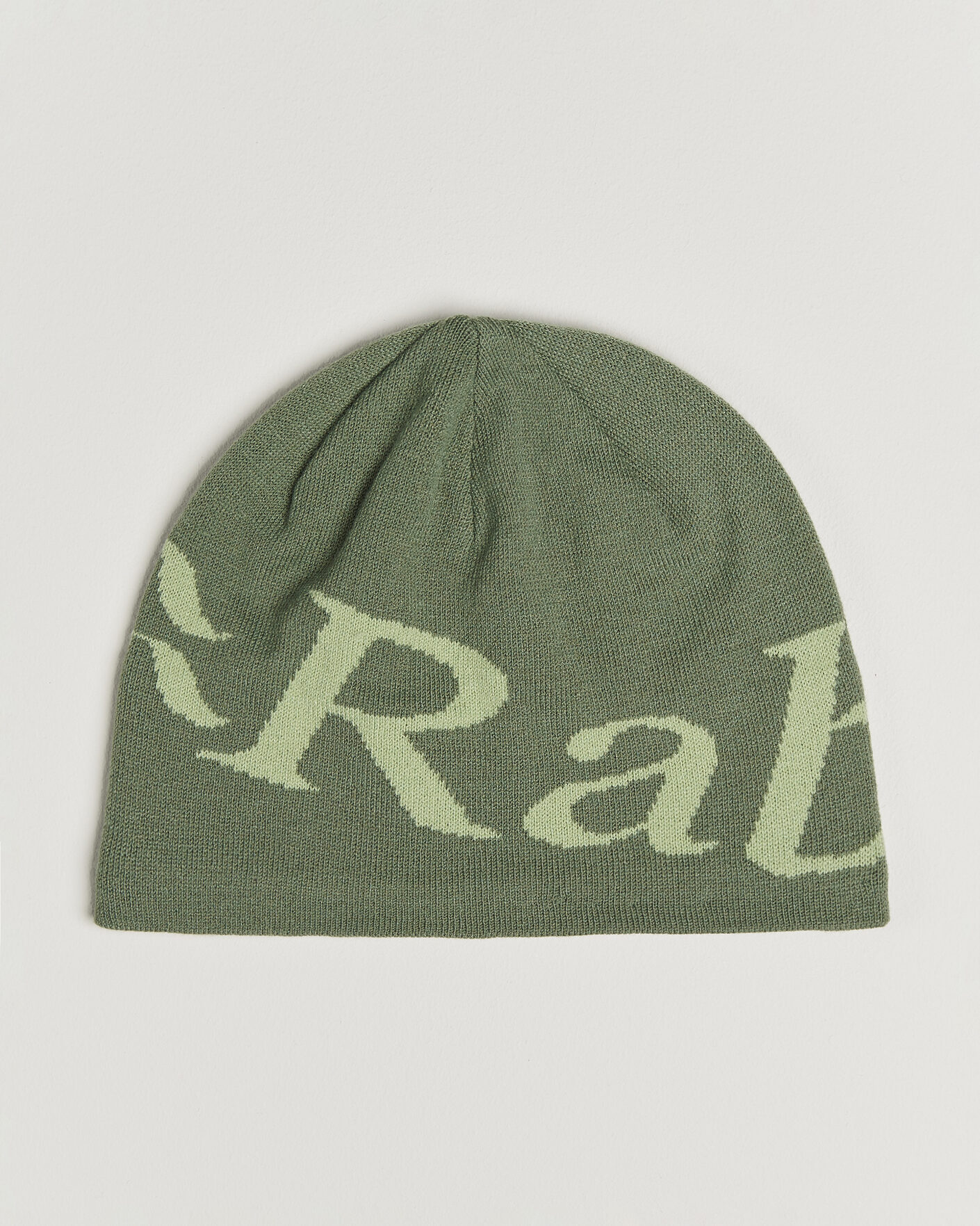 Uomini | Berretti | Rab | Logo Beanie Dark Fig Green/Fig Green