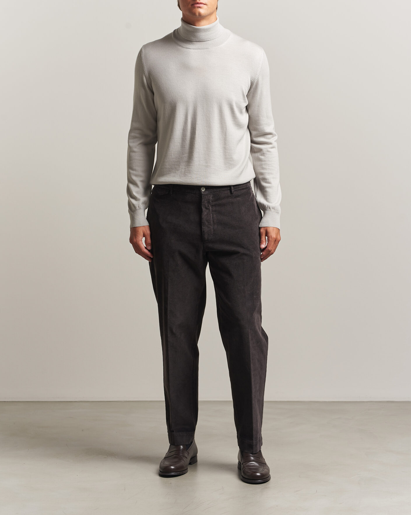 Uomini | Maglieria | Gran Sasso | Merino Fashion Fit Rollneck Light Beige