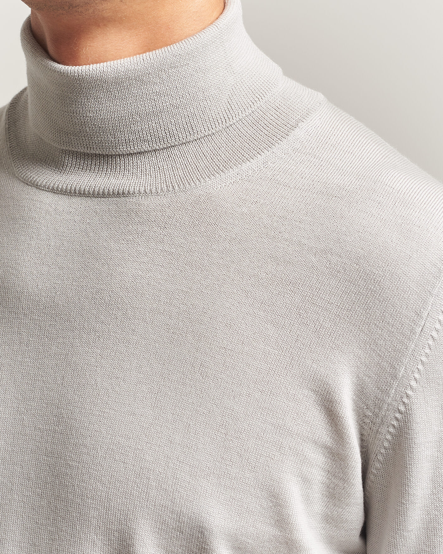 Uomini | Maglieria | Gran Sasso | Merino Fashion Fit Rollneck Light Beige