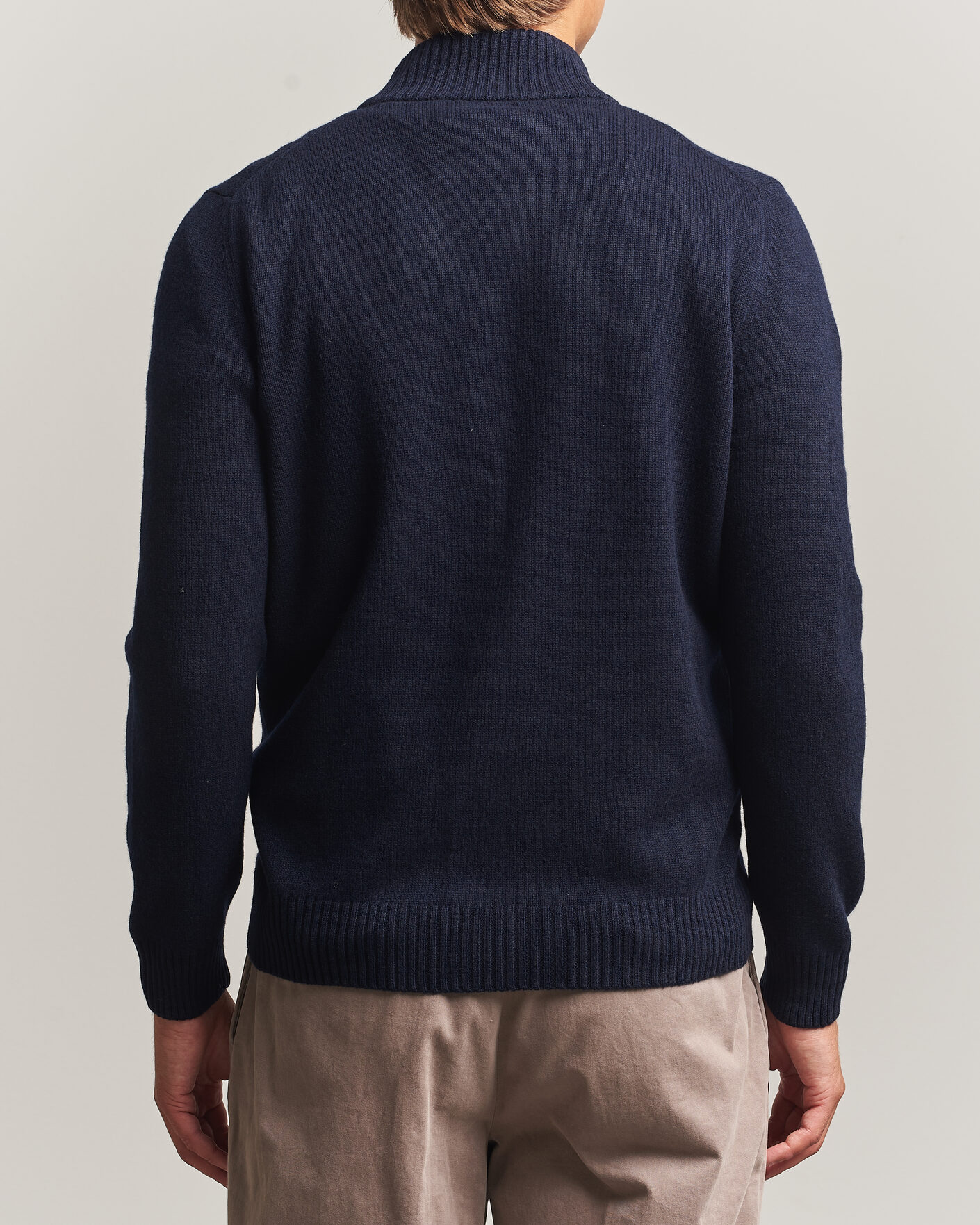 Uomini | Maglieria | Gran Sasso | Wool/Cashmere Full Zip Navy