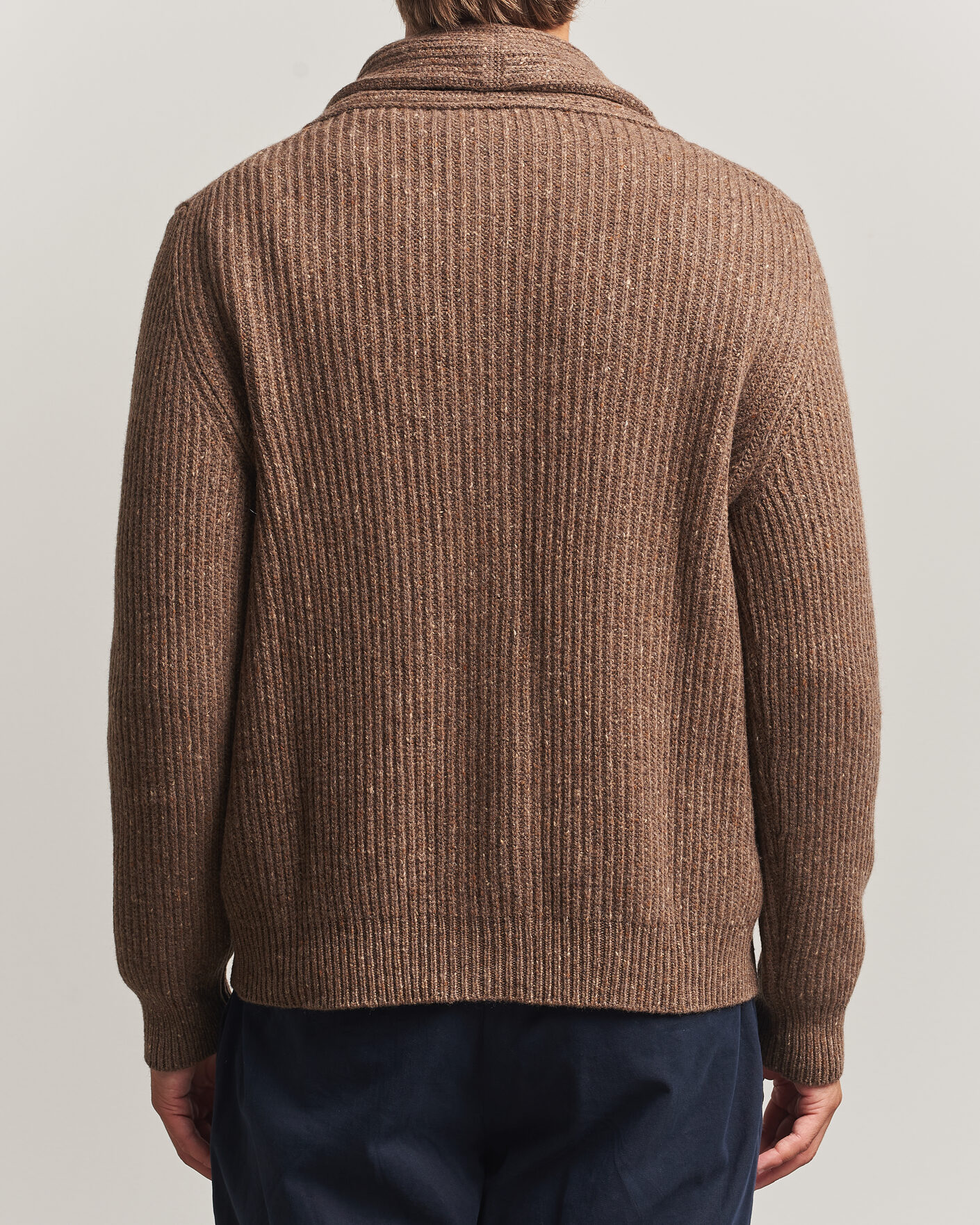 Uomini | Maglieria | Gran Sasso | Wool/Cashmere Donegal Cardigan Brown