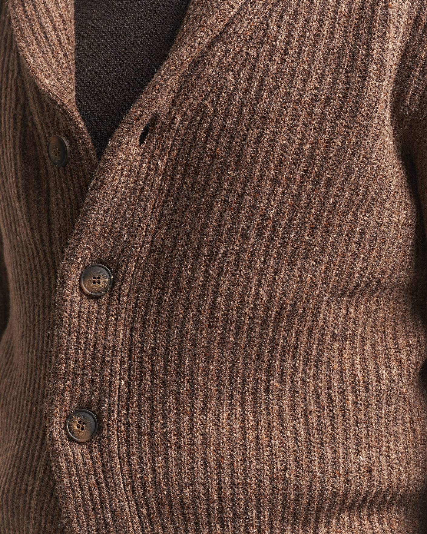 Uomini | Maglieria | Gran Sasso | Wool/Cashmere Donegal Cardigan Brown