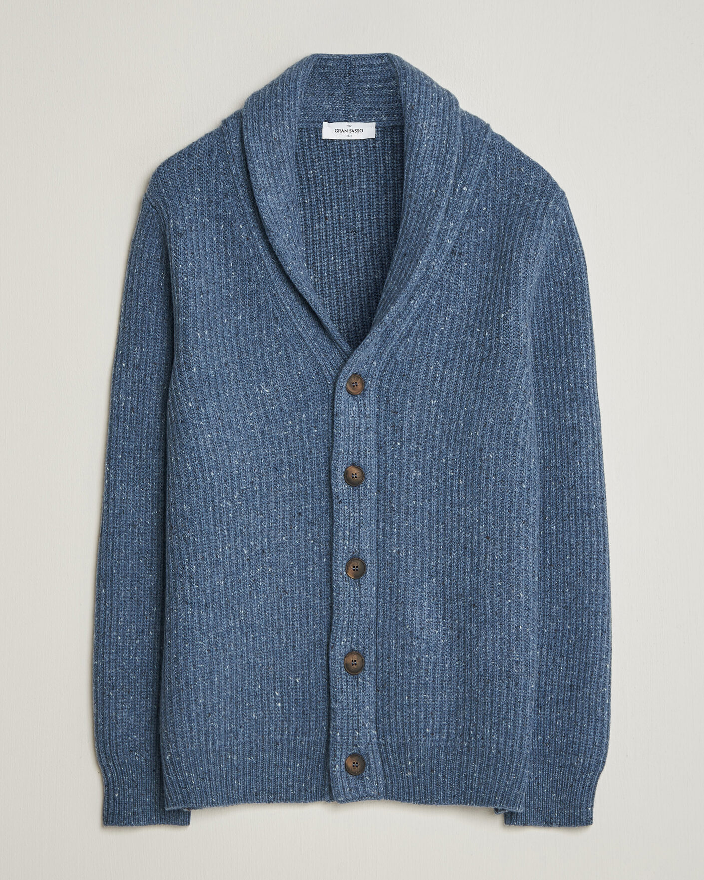 Uomini | Maglieria | Gran Sasso | Wool/Cashmere Donegal Cardigan Blue