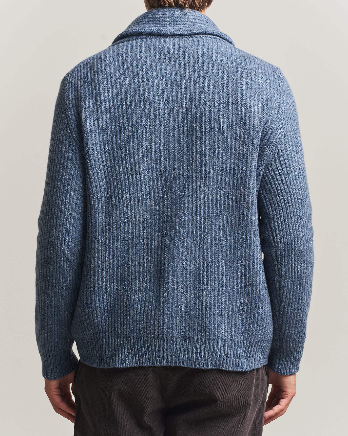 Uomini | Maglieria | Gran Sasso | Wool/Cashmere Donegal Cardigan Blue