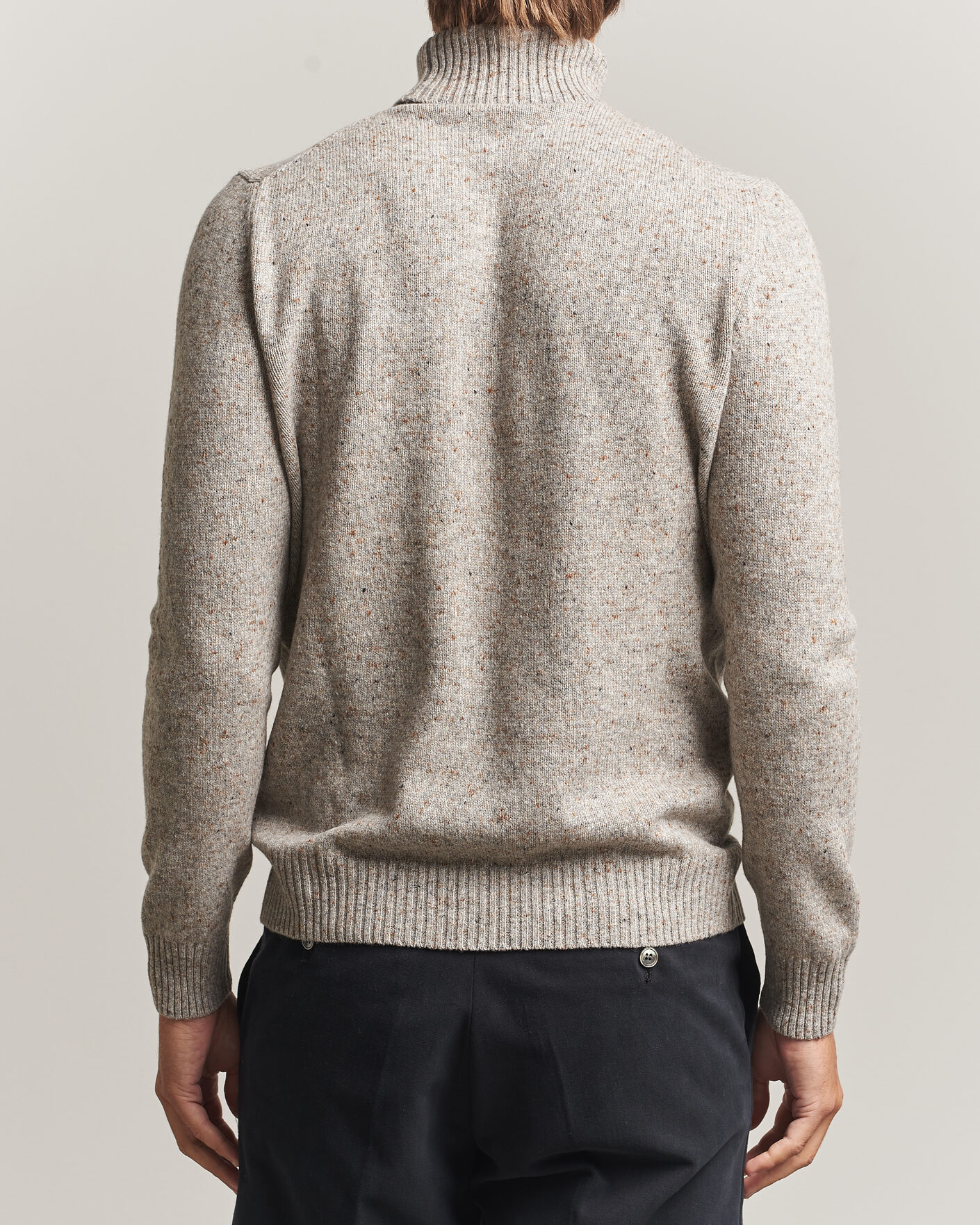 Uomini | Maglieria | Gran Sasso | Wool/Cashmere Donegal Rollneck Beige