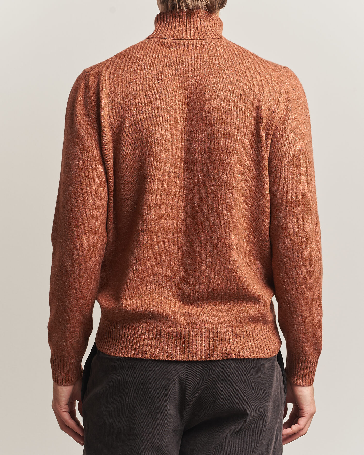 Uomini | Maglieria | Gran Sasso | Wool/Cashmere Donegal Rollneck Rust Orange