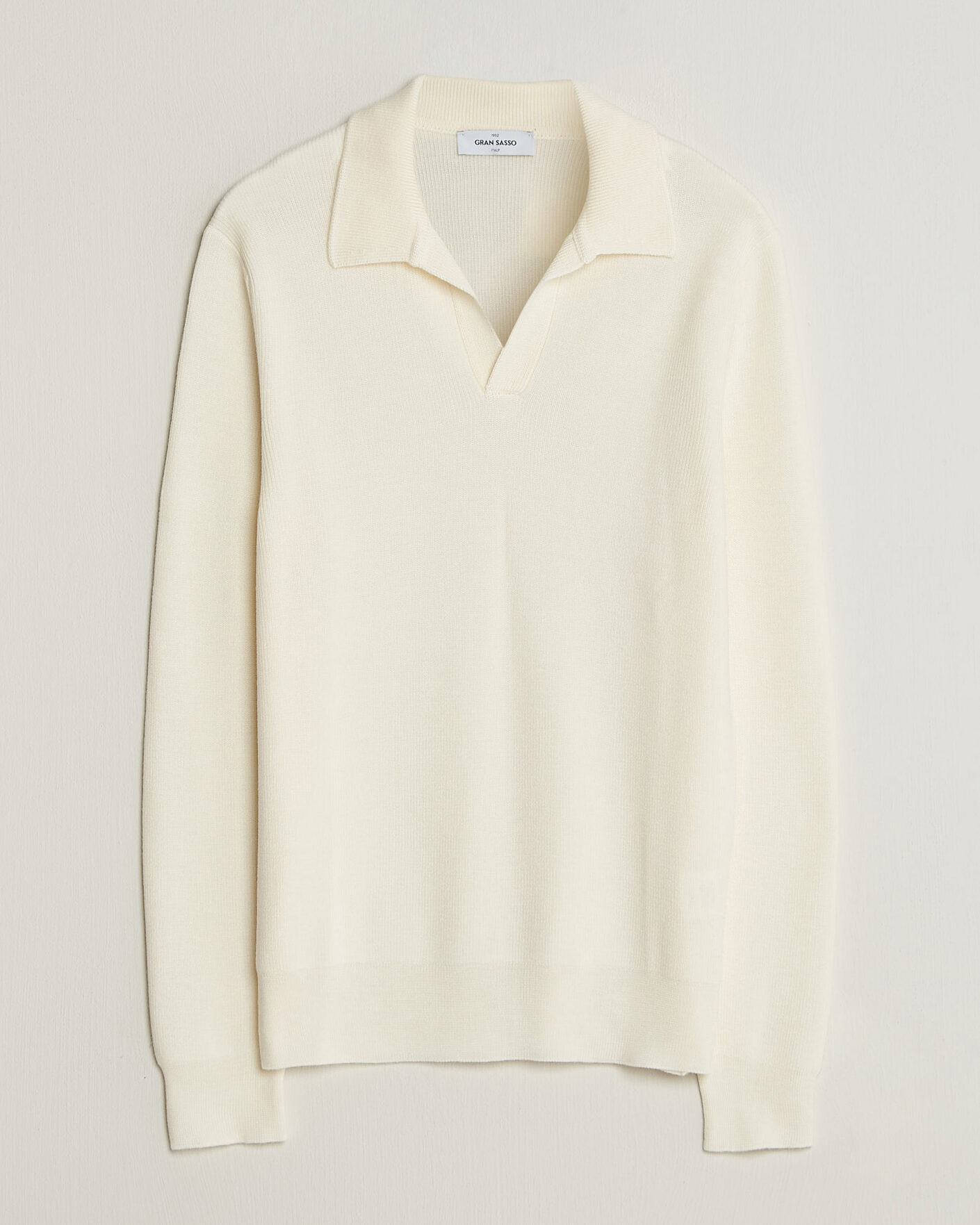 Uomini | Maglieria | Gran Sasso | Merino Knitted Polo Cream